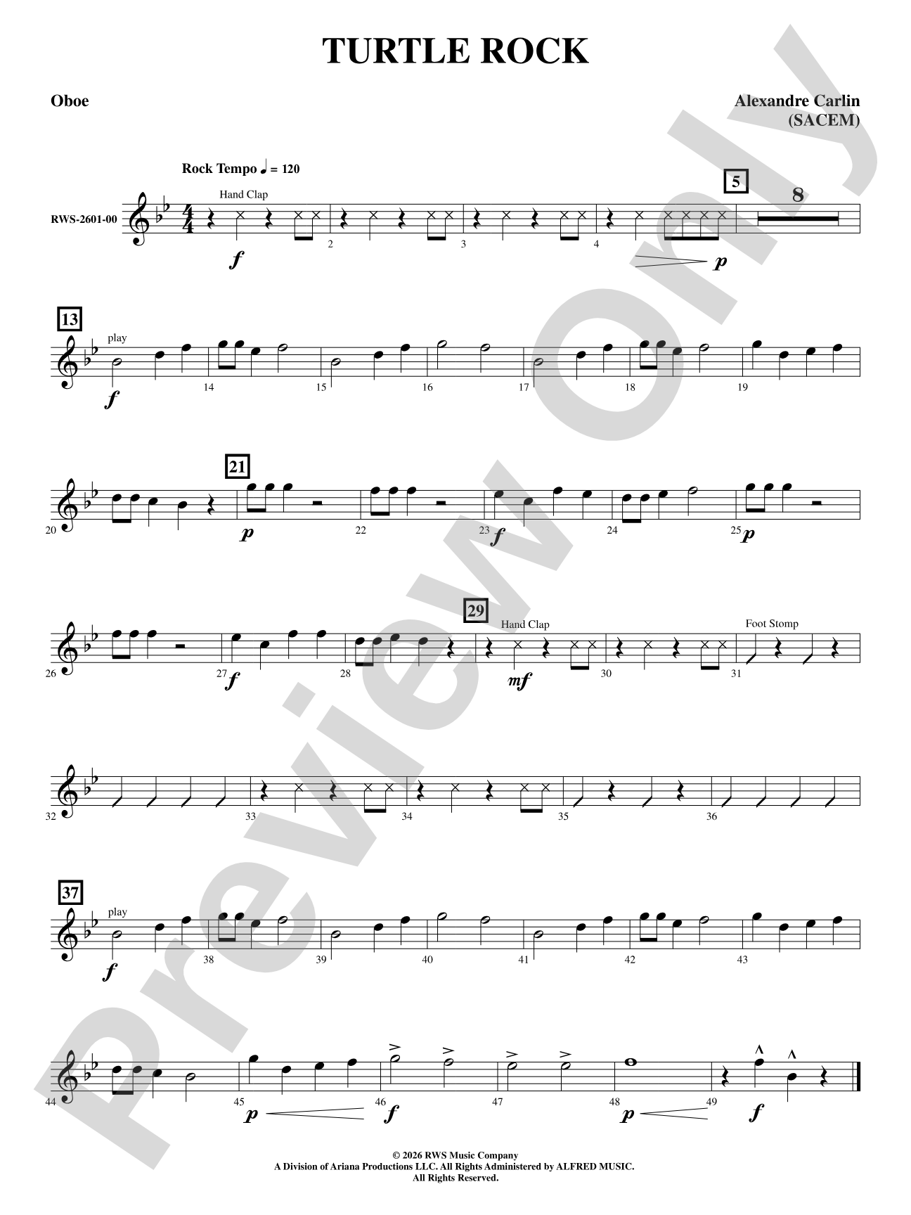 Turtle Rock: Oboe