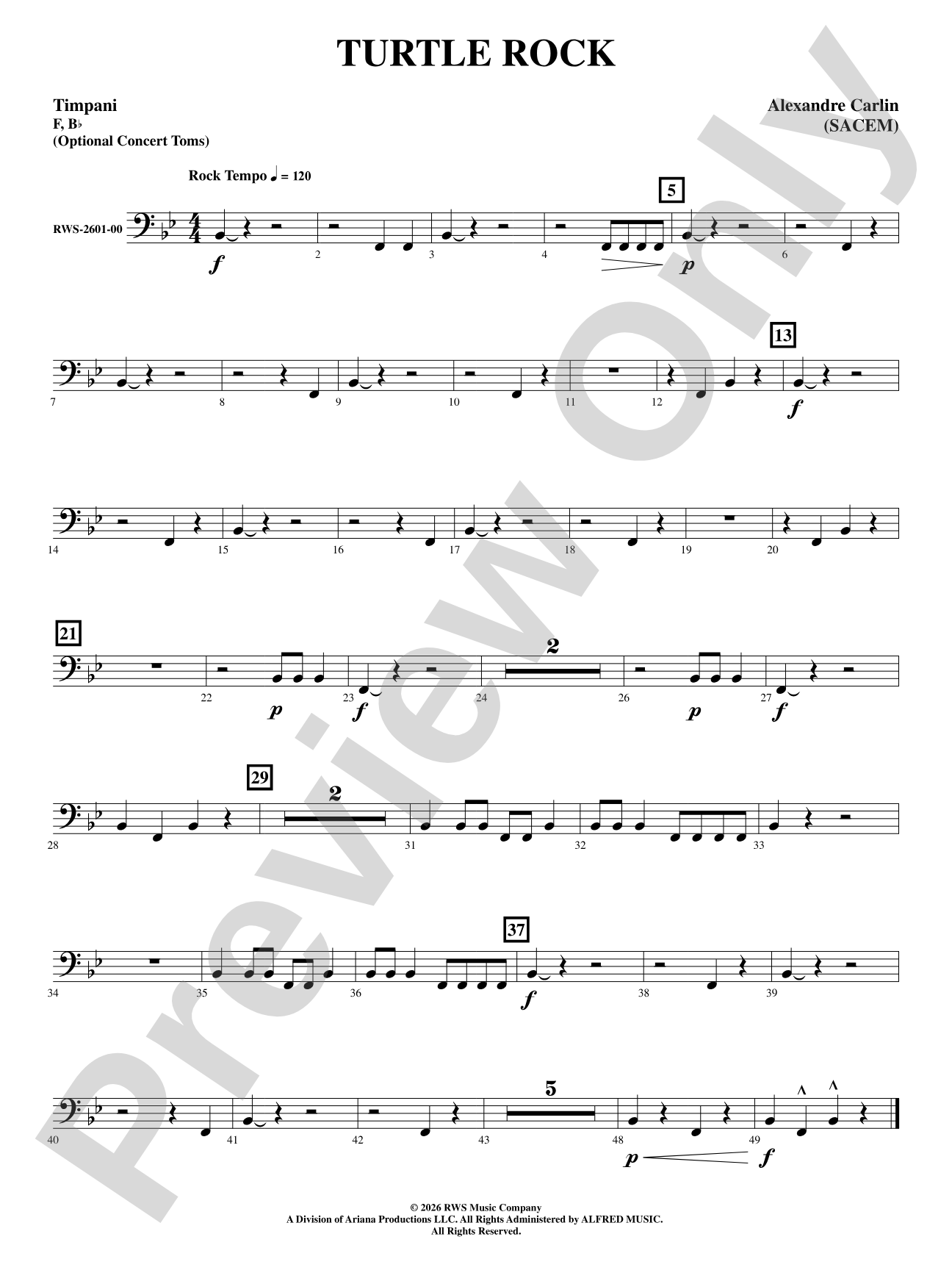 Turtle Rock: Timpani