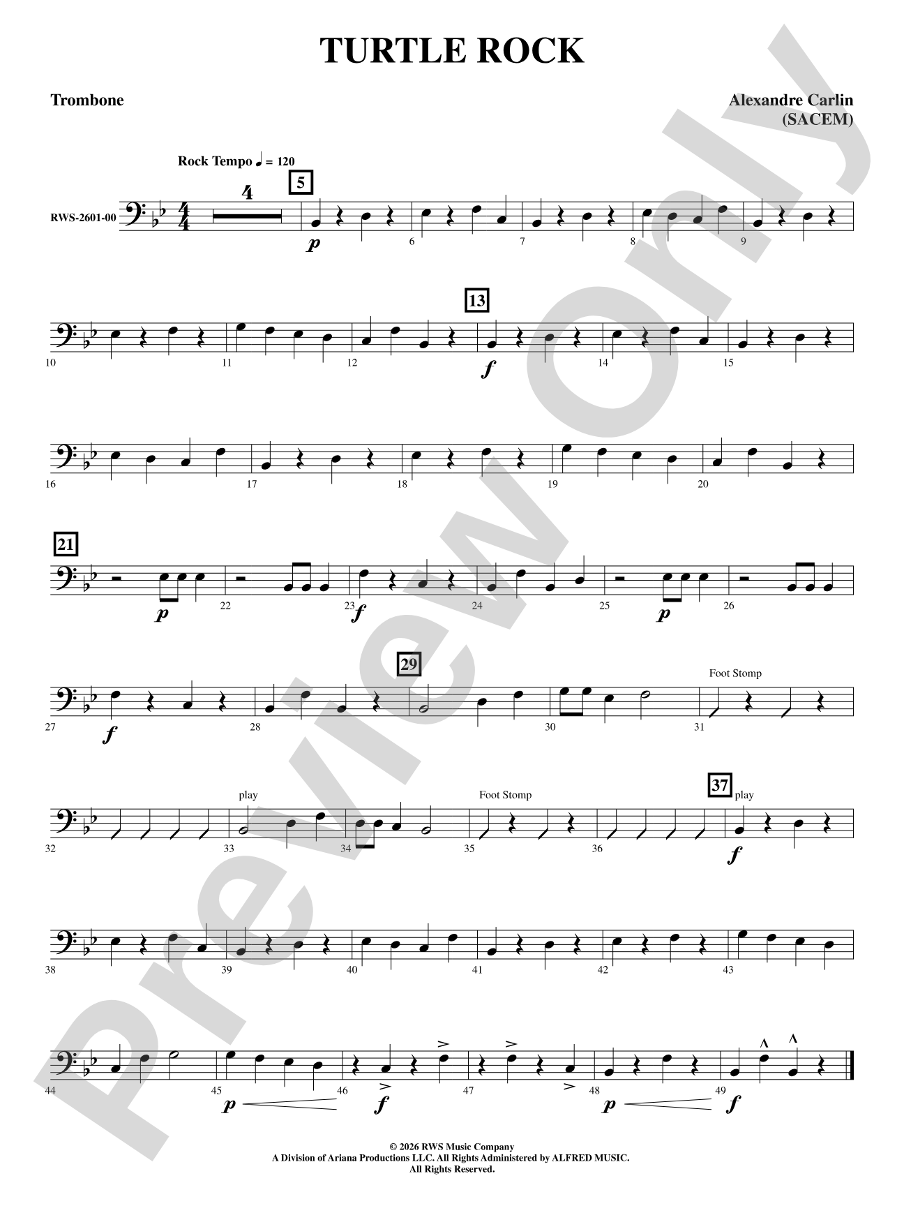 Turtle Rock: 1st Trombone