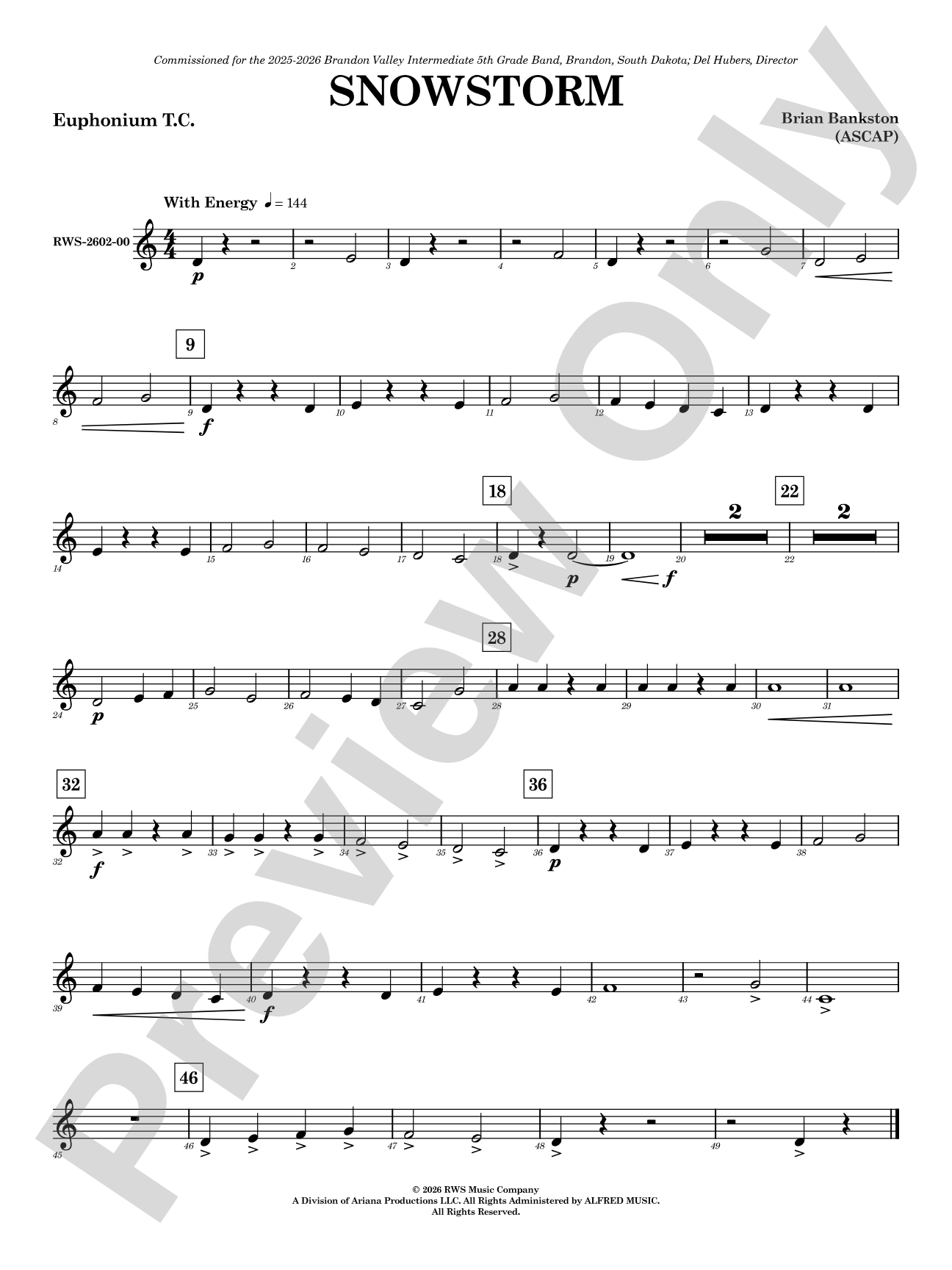 Snowstorm: Baritone T.C.