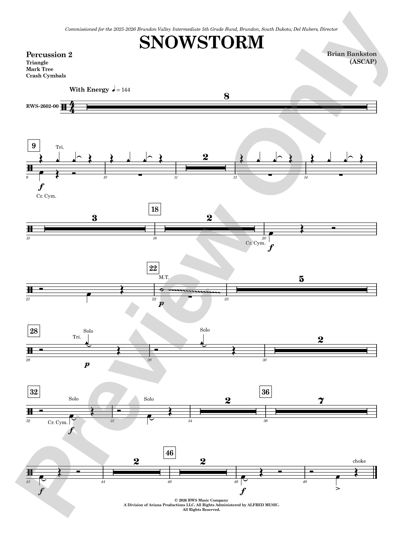 Snowstorm: 2nd Percussion