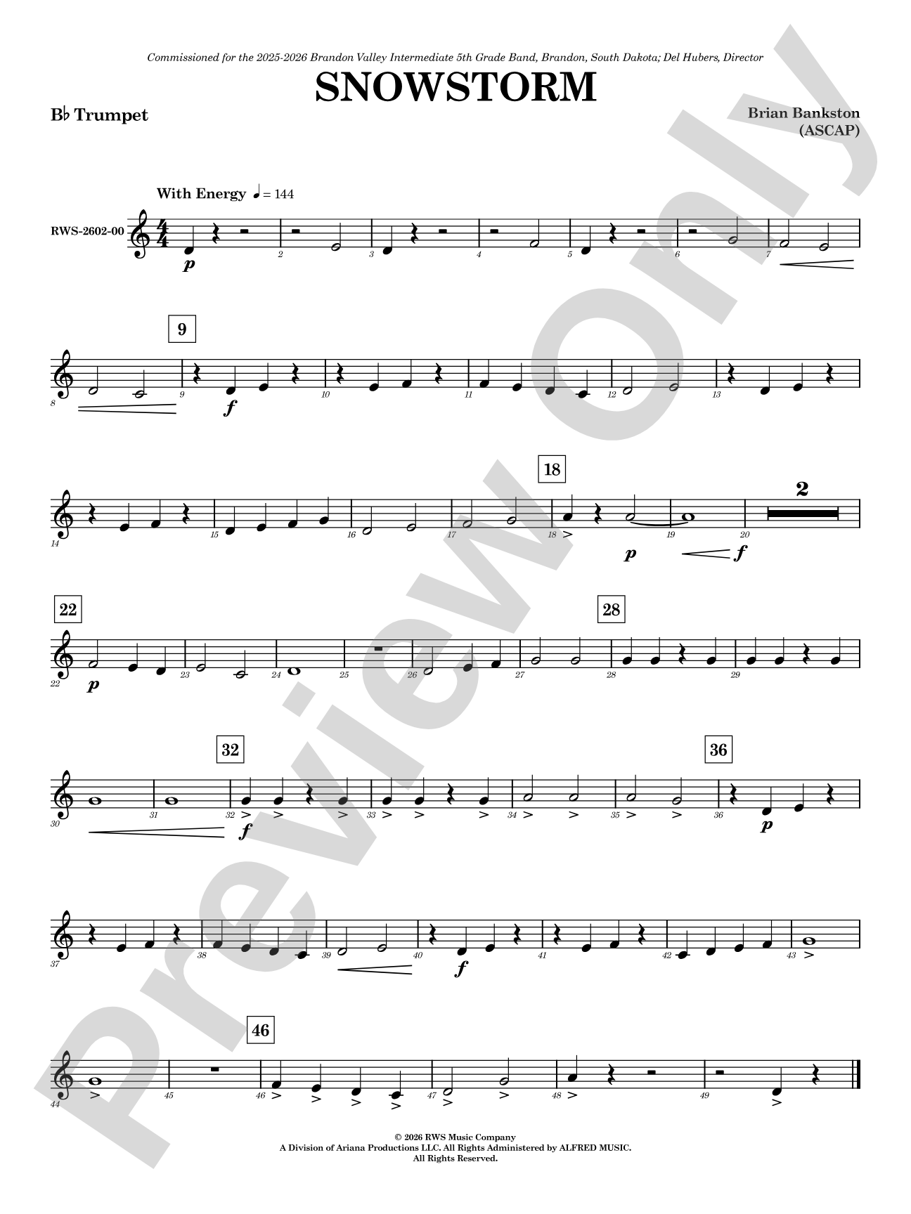 Snowstorm: 1st B-flat Trumpet
