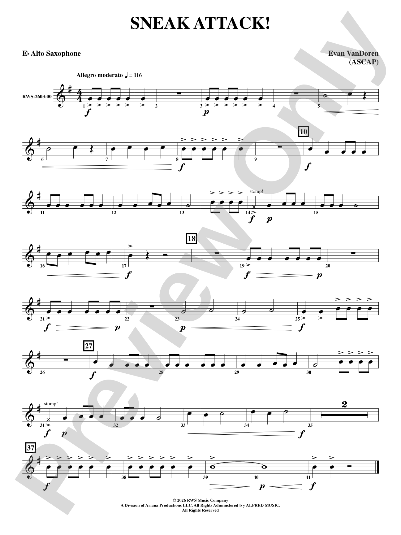Sneak Attack: E-flat Alto Saxophone