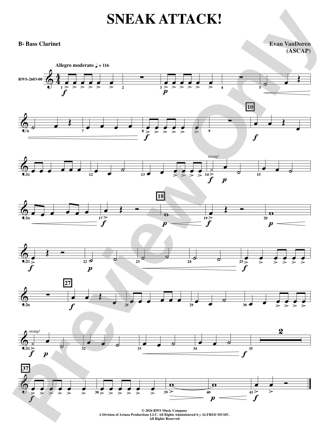 Sneak Attack: B-flat Bass Clarinet