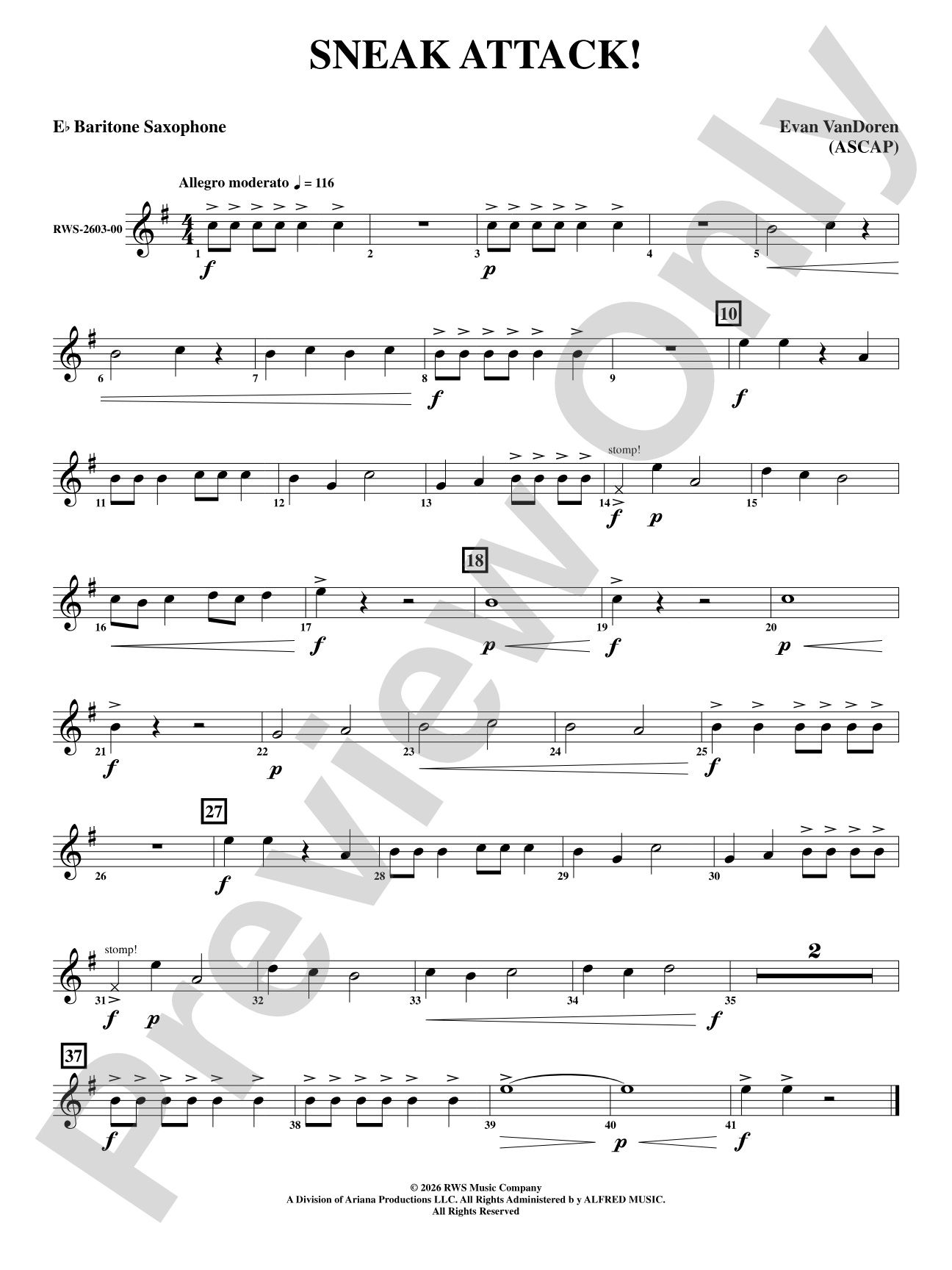 Sneak Attack: E-flat Baritone Saxophone