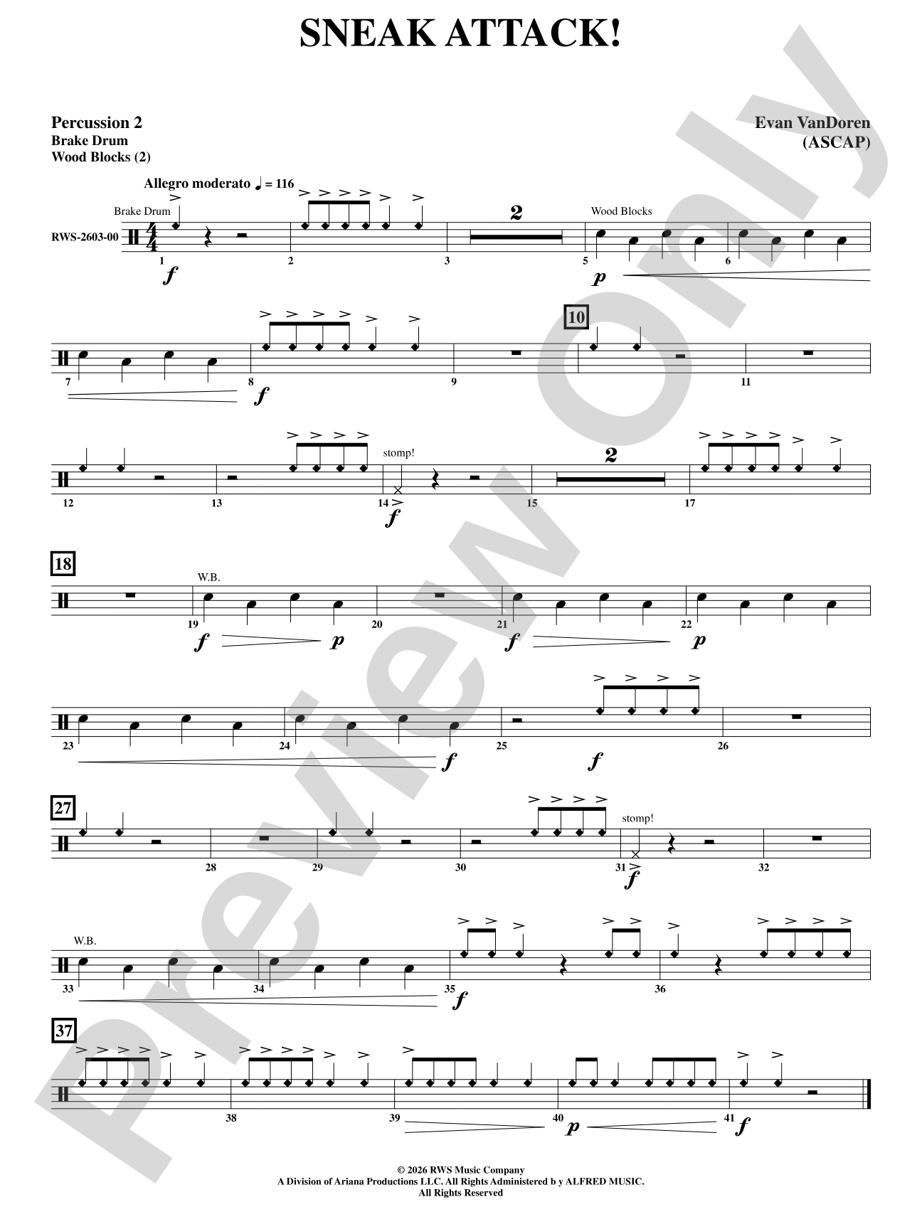 Sneak Attack: 2nd Percussion