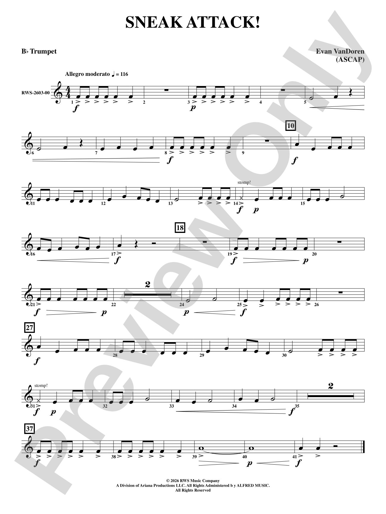 Sneak Attack: 1st B-flat Trumpet