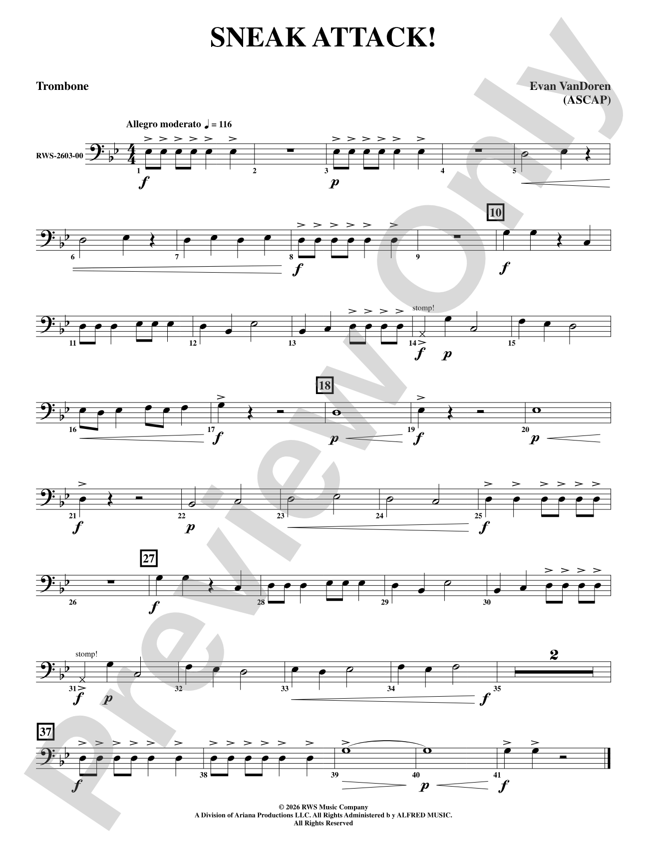 Sneak Attack: 1st Trombone