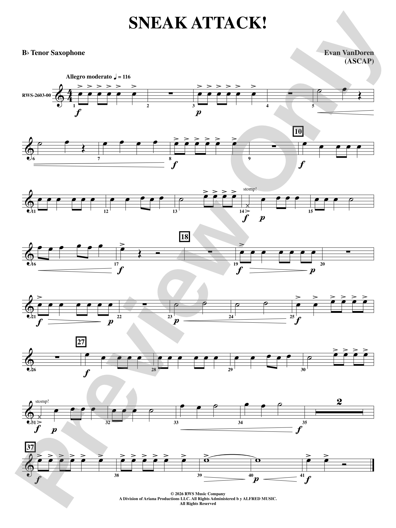 Sneak Attack: B-flat Tenor Saxophone