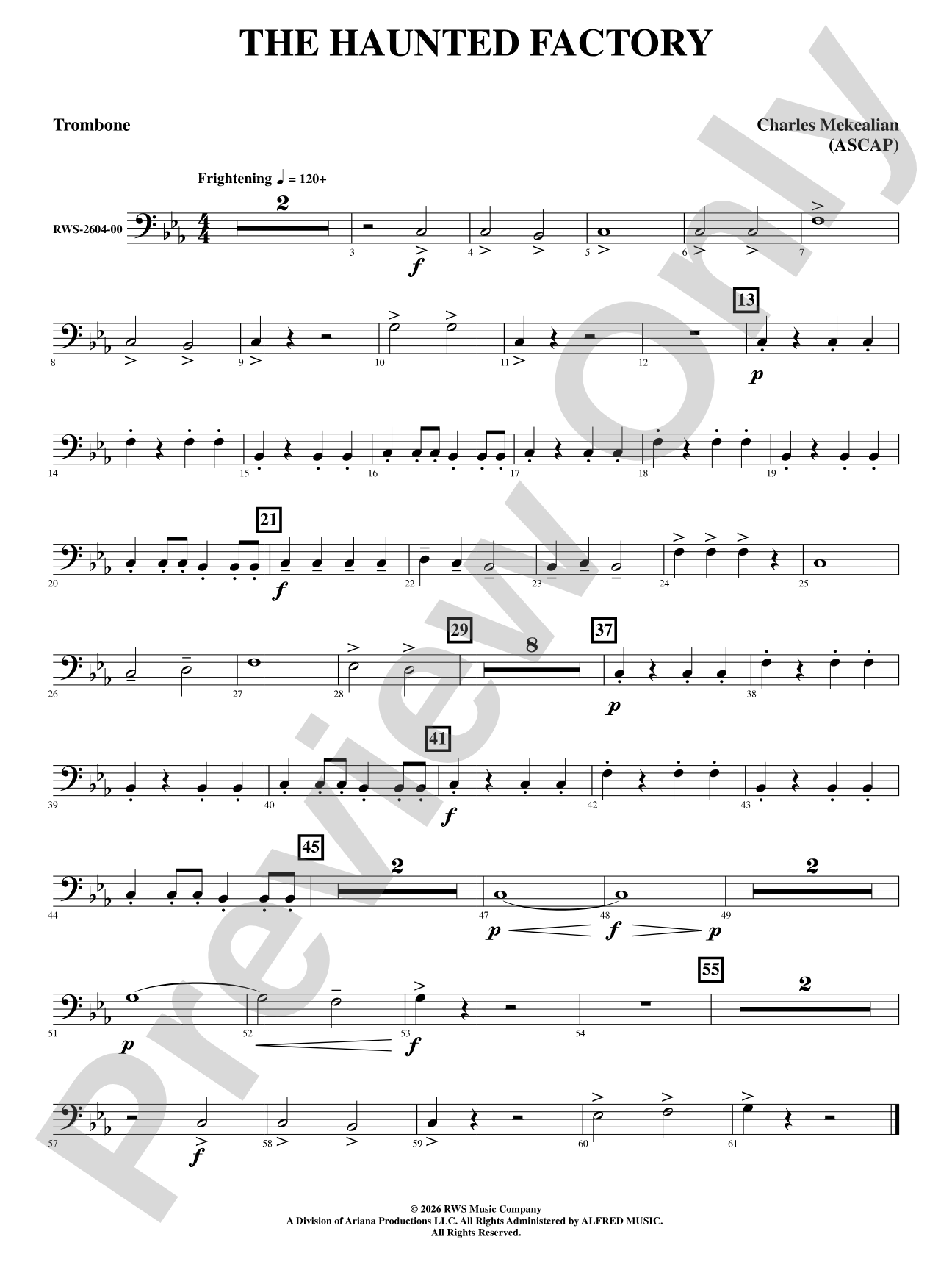 The Haunted Factory: 1st Trombone
