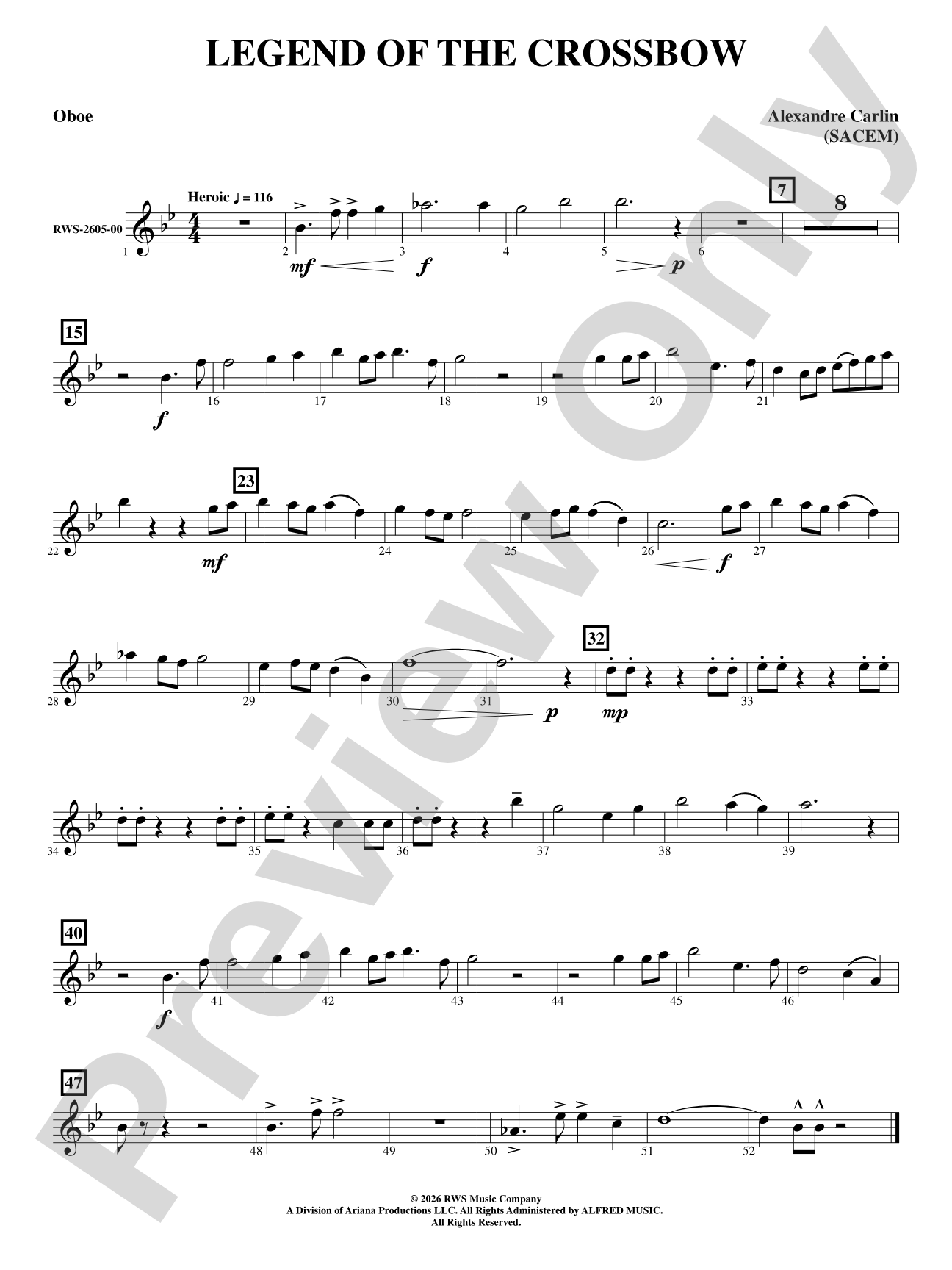 Legend of the Crossbow: Oboe