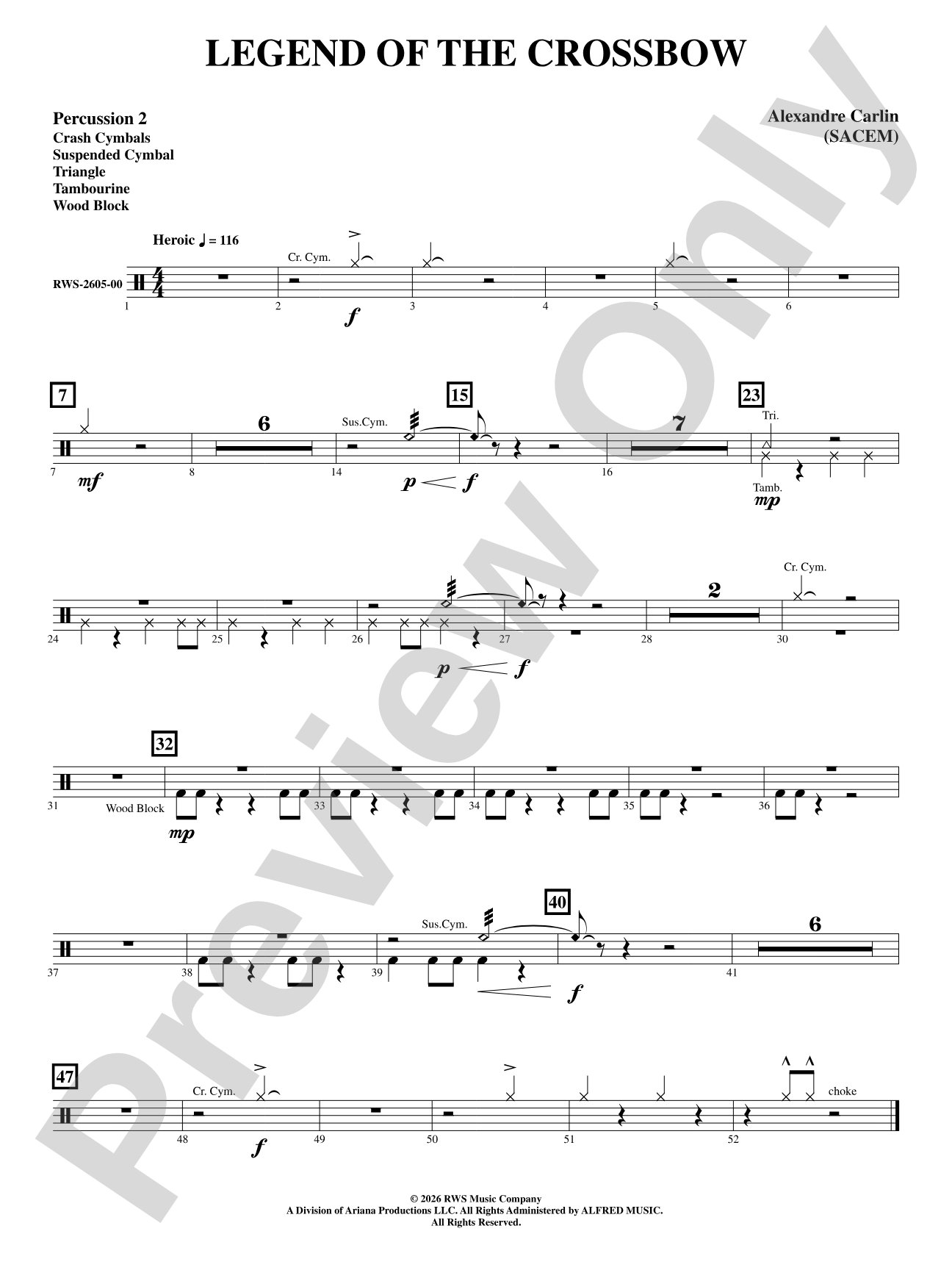 Legend of the Crossbow: 2nd Percussion