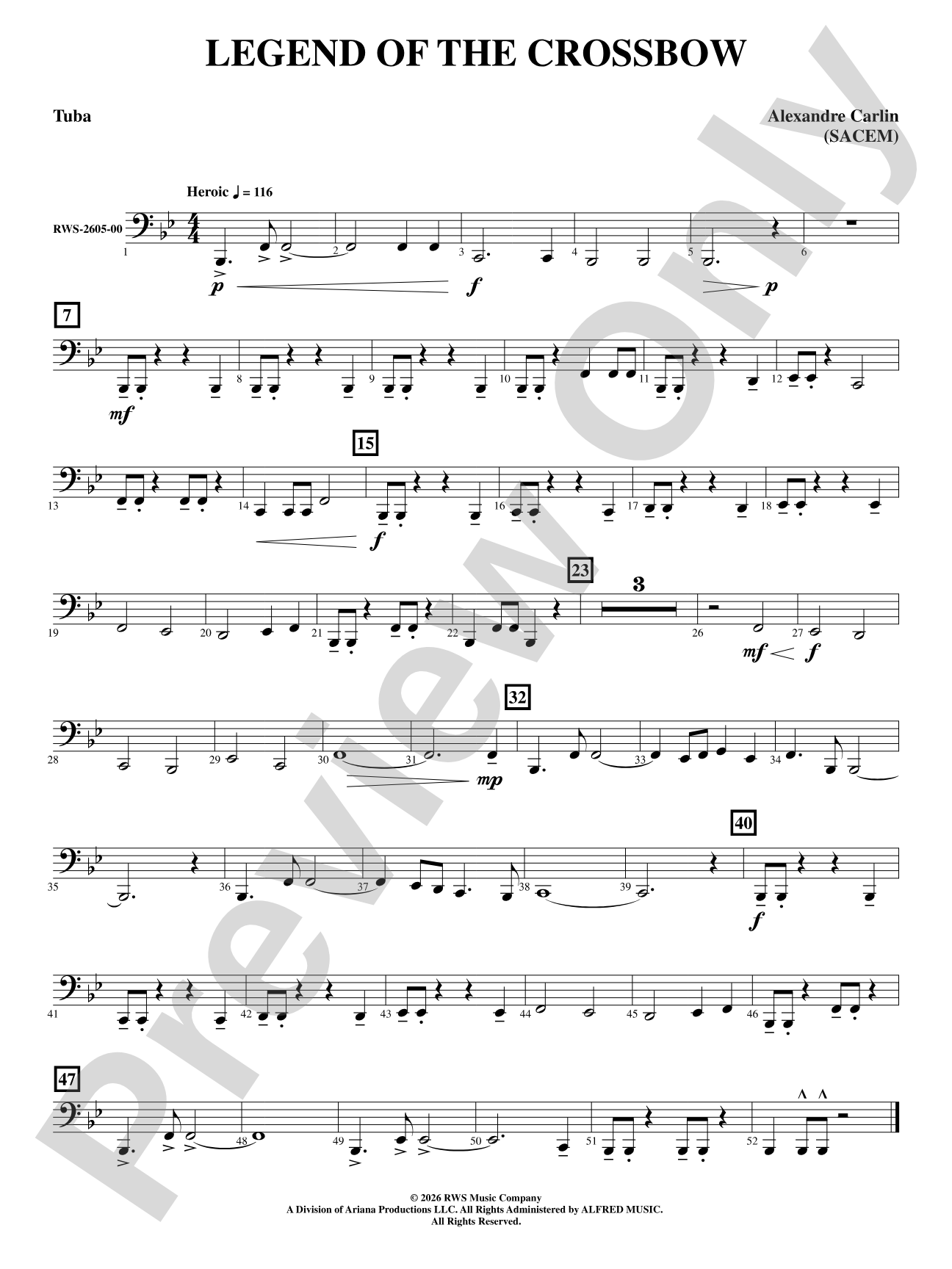 Legend of the Crossbow: Tuba