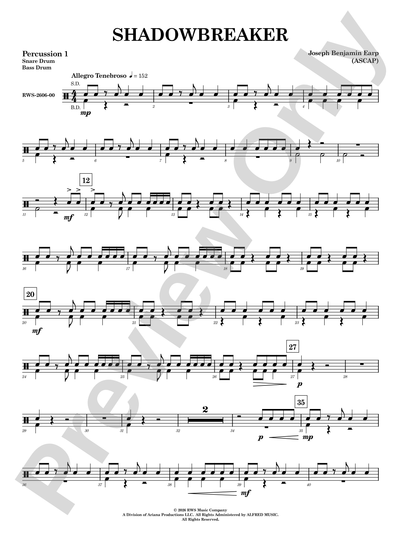 Shadowbreaker: 1st Percussion