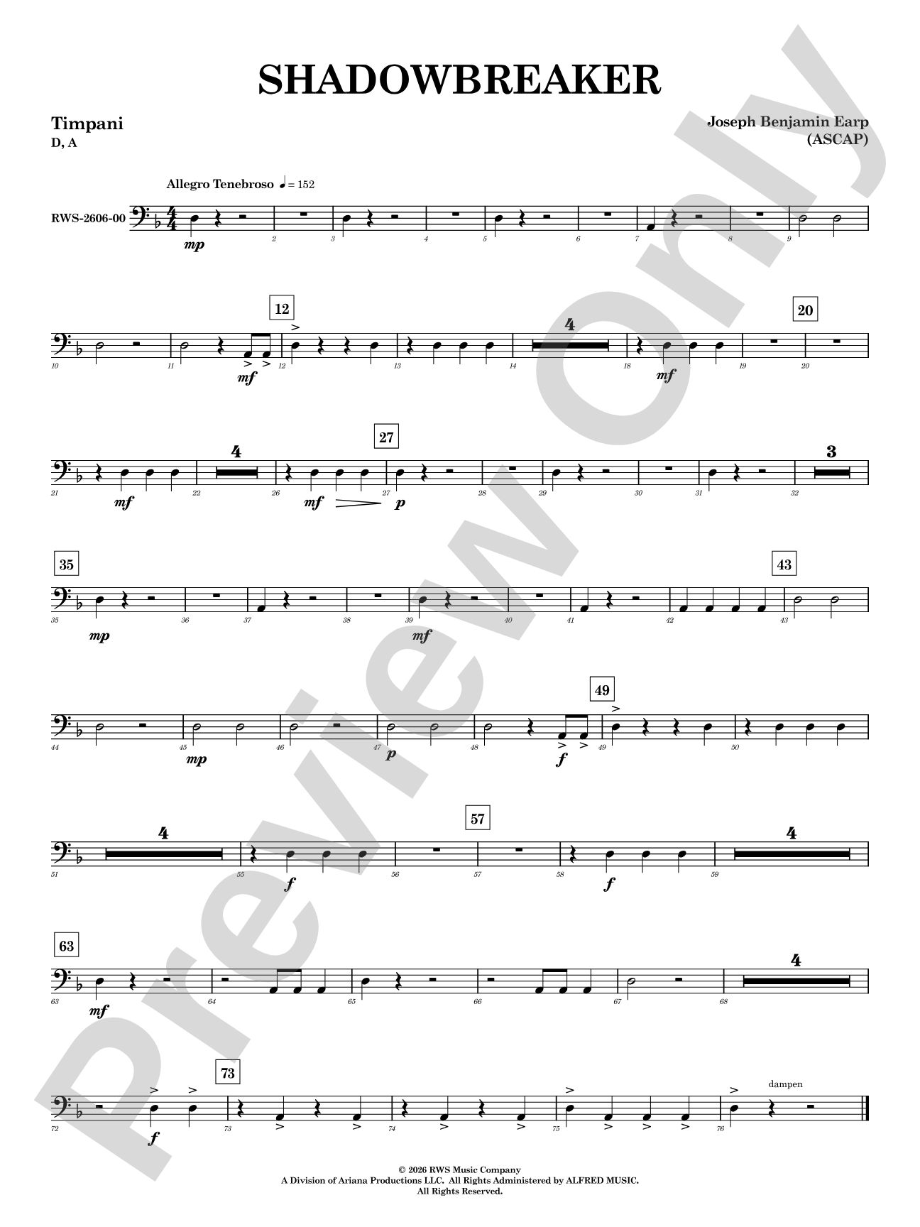 Shadowbreaker: Timpani
