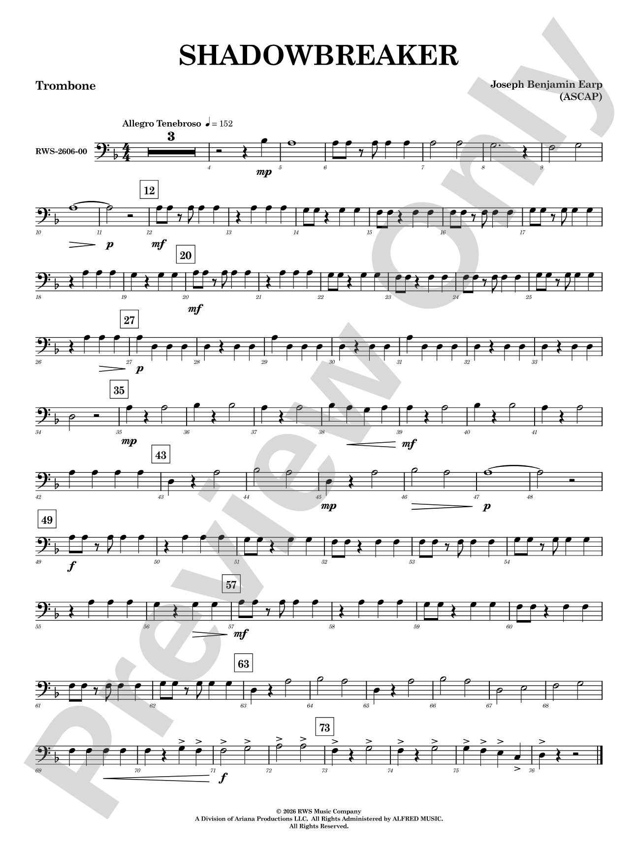 Shadowbreaker: 1st Trombone