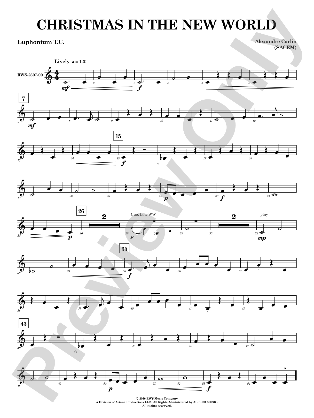 Christmas in the New World: Baritone T.C.