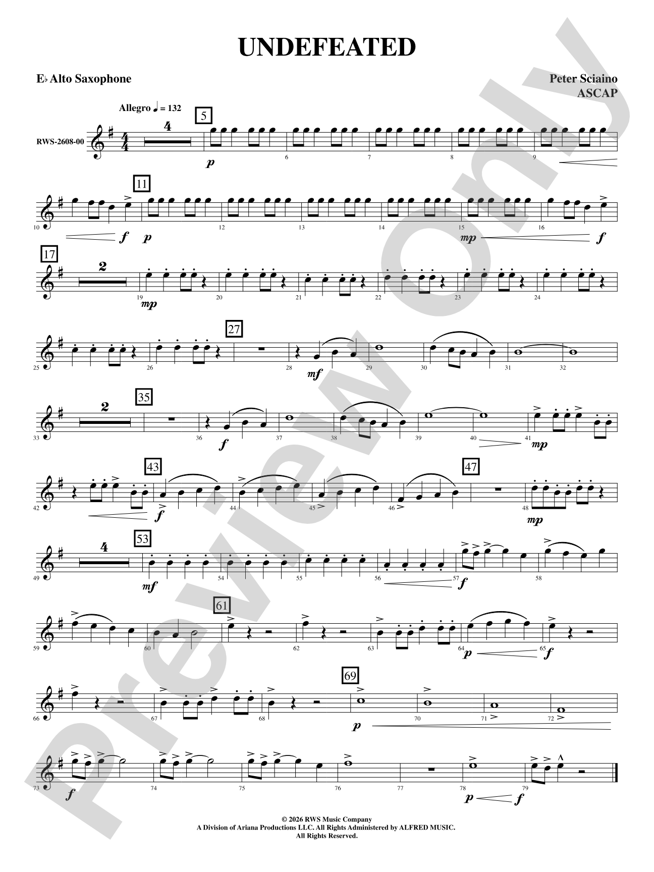 Undefeated: E-flat Alto Saxophone