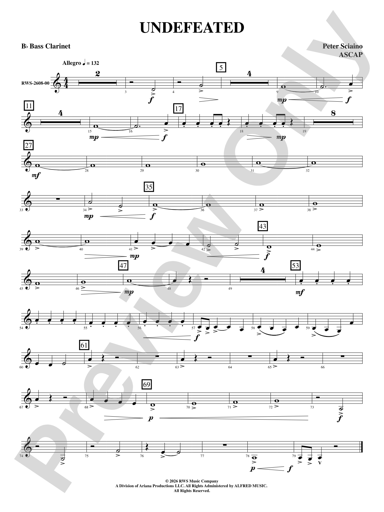 Undefeated: B-flat Bass Clarinet