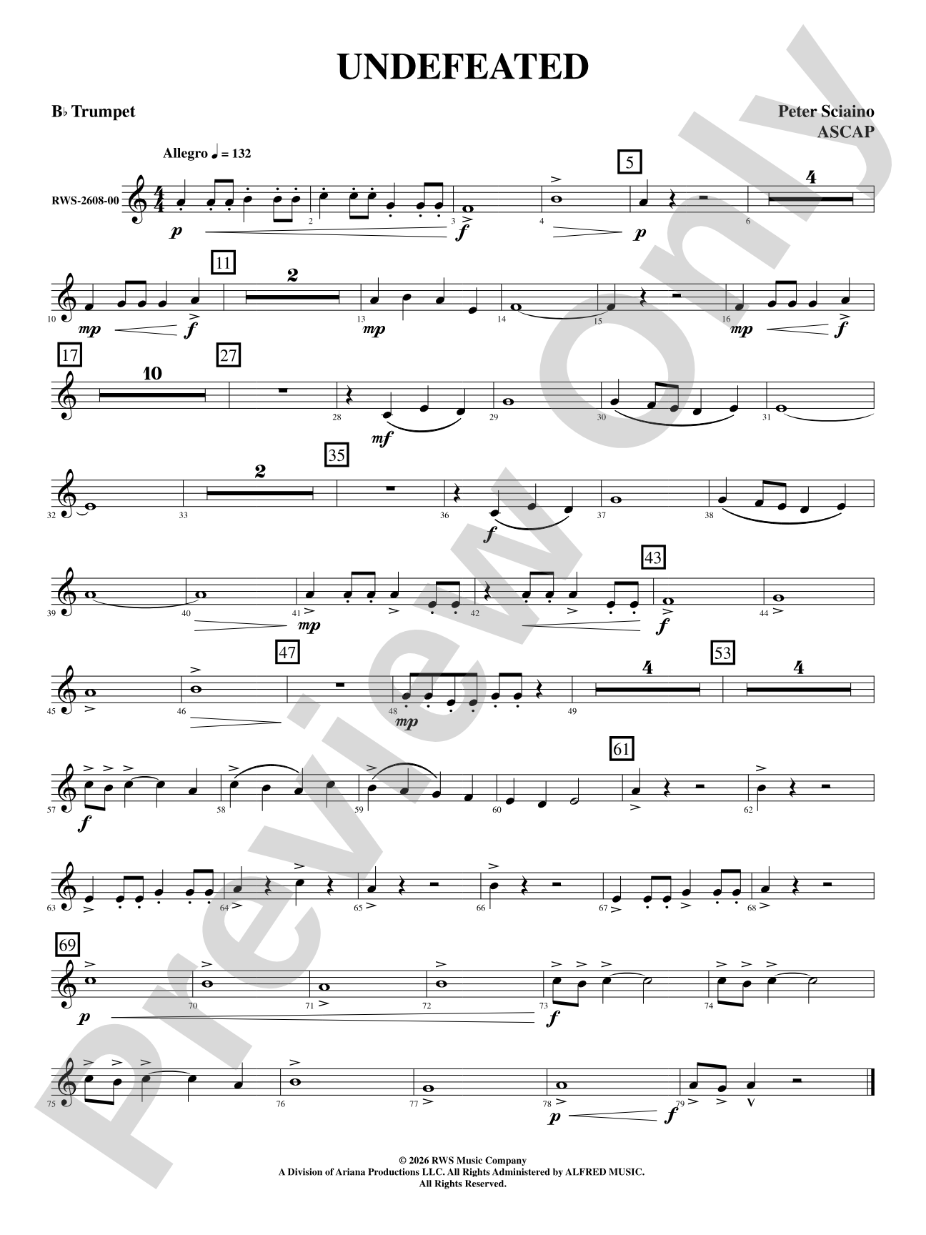 Undefeated: 1st B-flat Trumpet