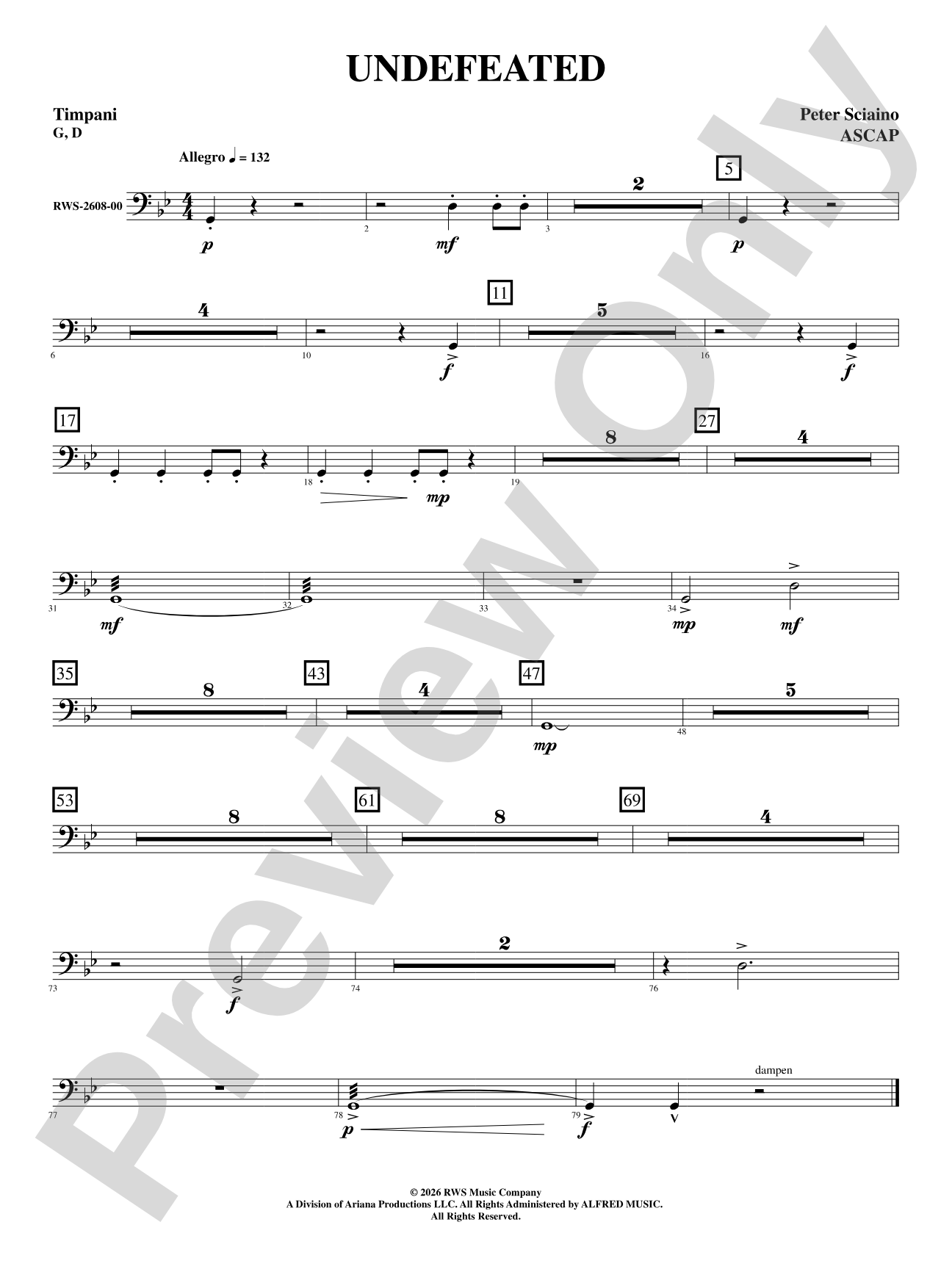 Undefeated: Timpani