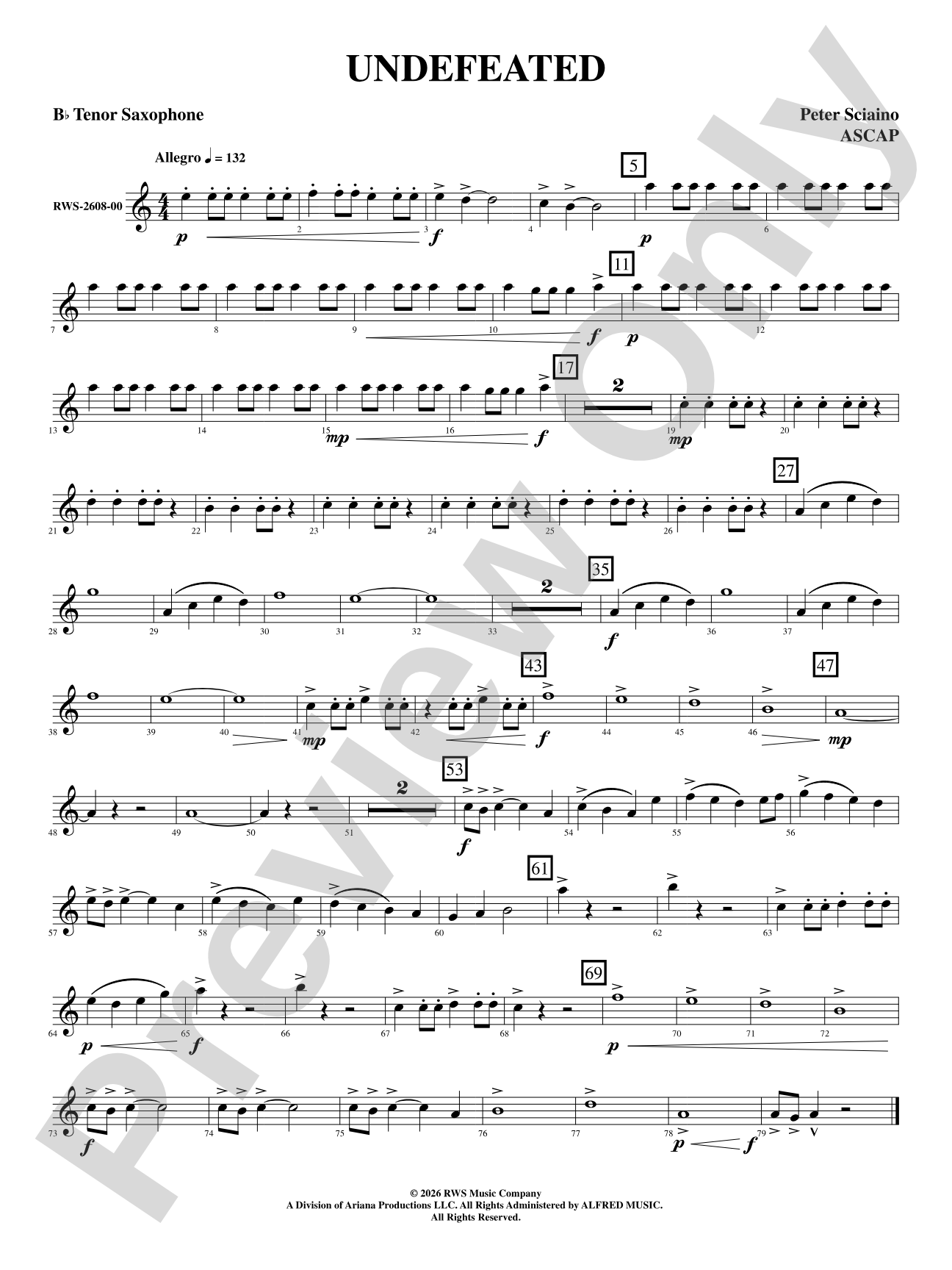 Undefeated: B-flat Tenor Saxophone