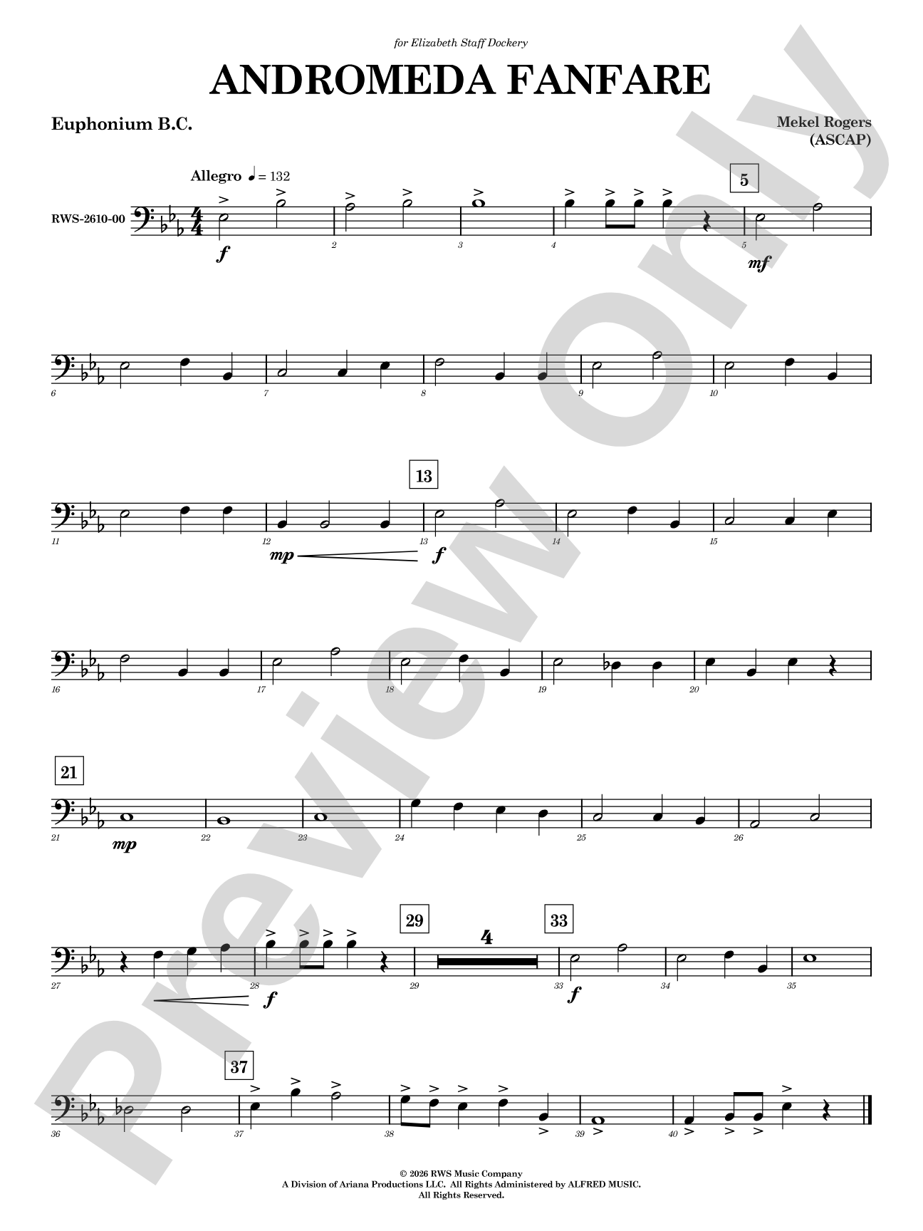 Andromeda Fanfare: Baritone B.C.