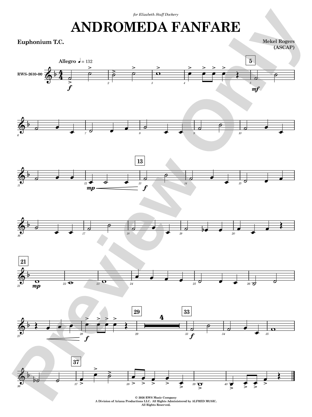 Andromeda Fanfare: Baritone T.C.