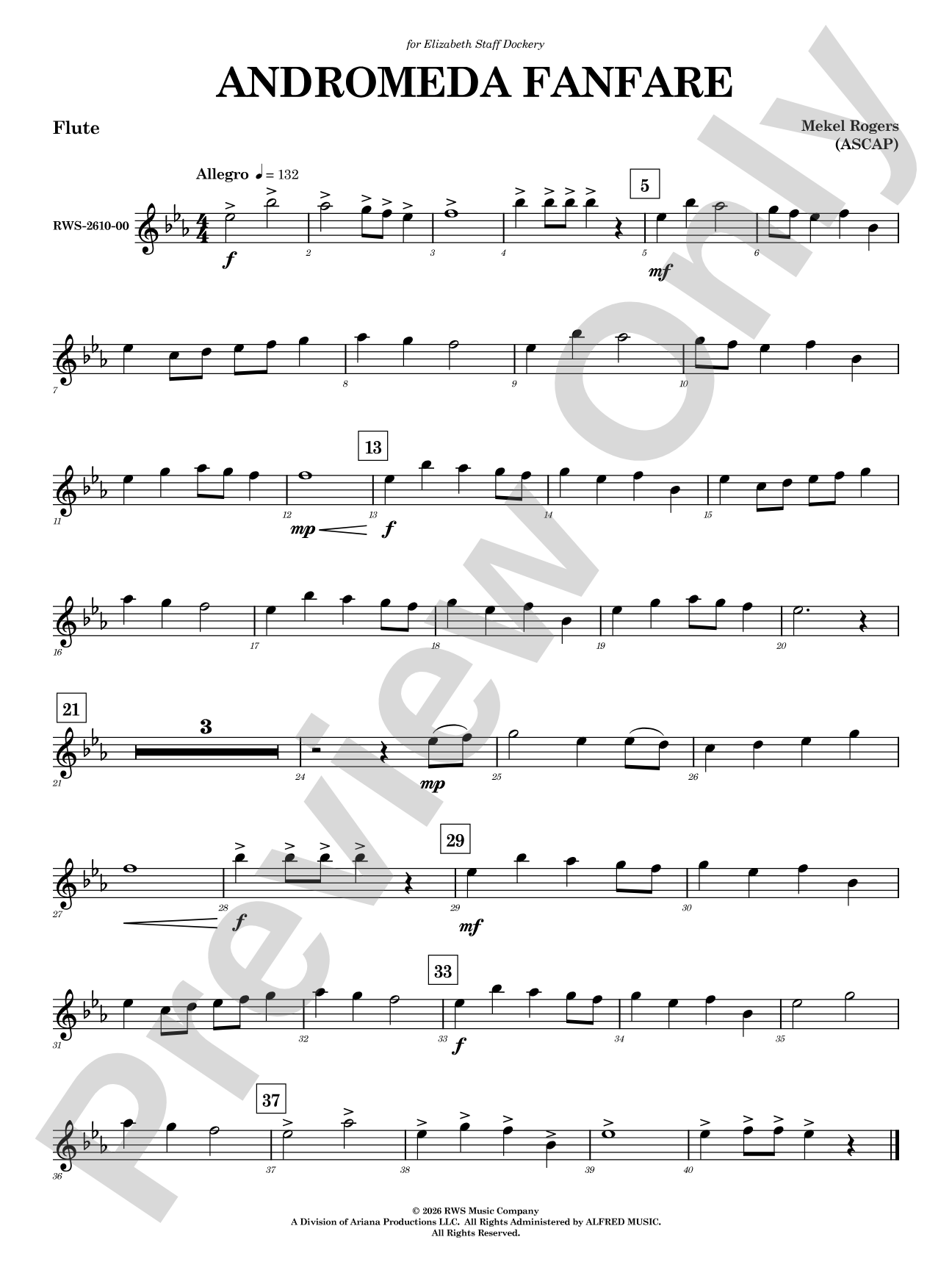 Andromeda Fanfare: Flute
