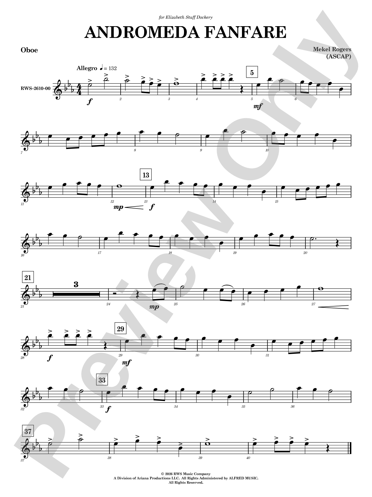 Andromeda Fanfare: Oboe
