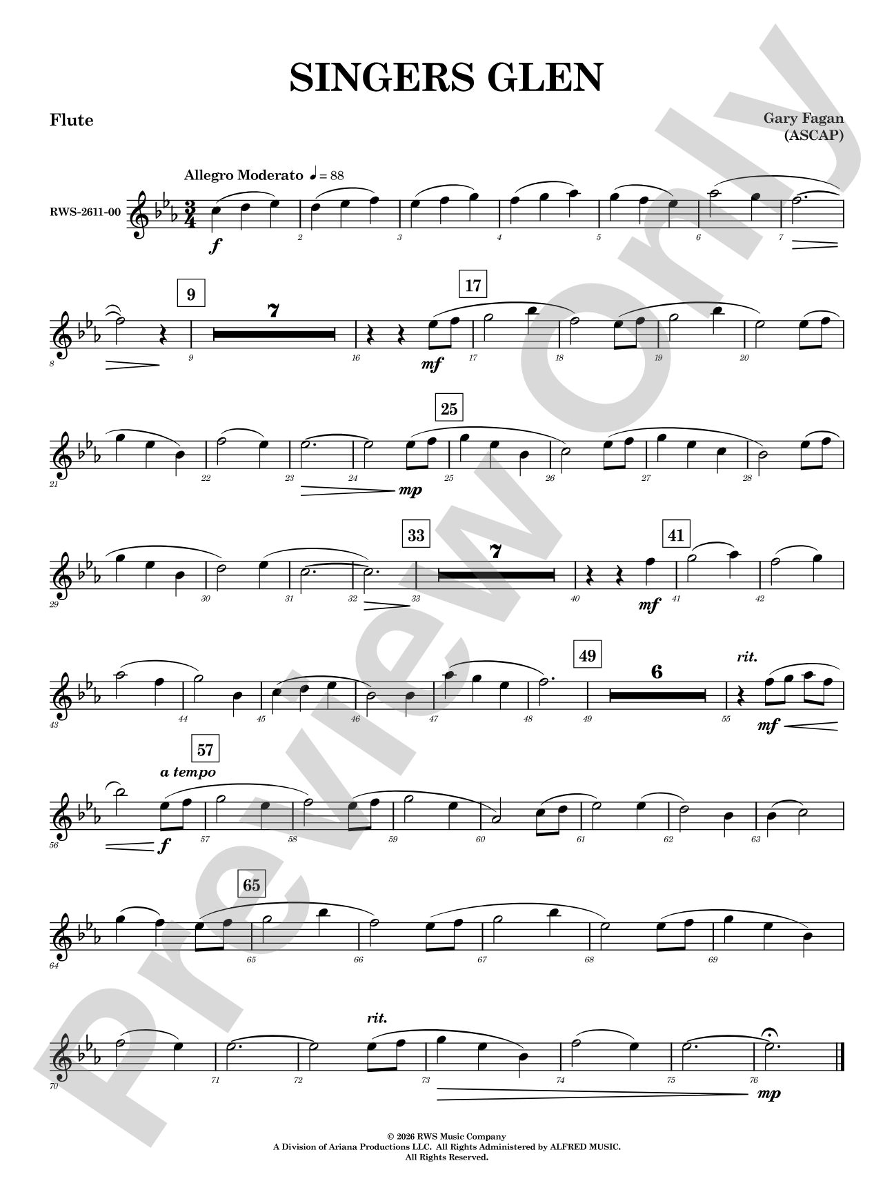 Singers Glen: Flute