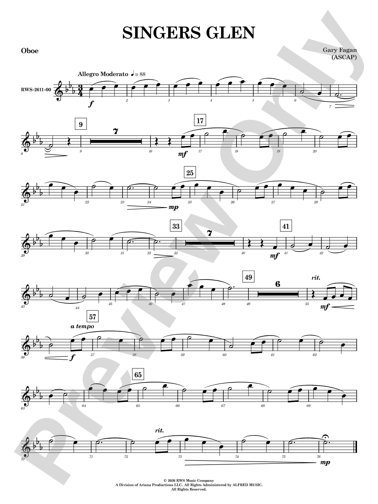 Singers Glen: Oboe