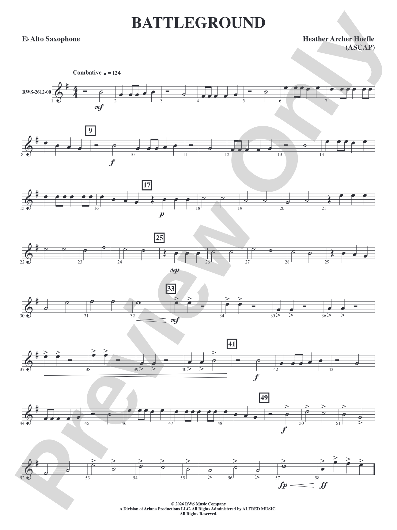 Battleground: E-flat Alto Saxophone