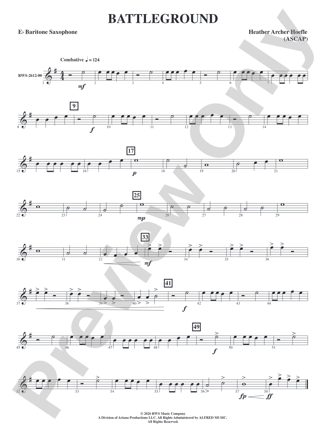 Battleground: E-flat Baritone Saxophone