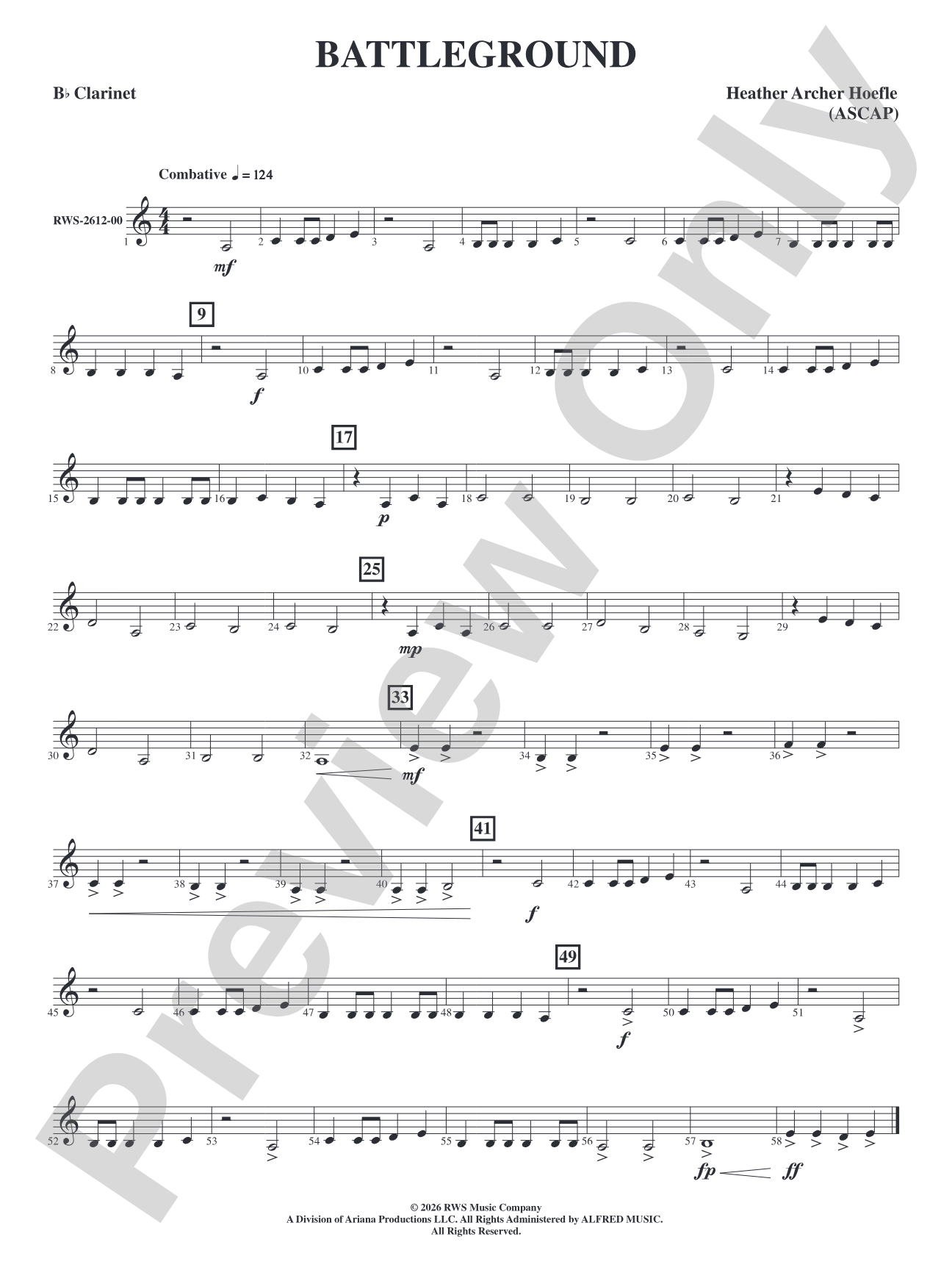 Battleground: 1st B-flat Clarinet