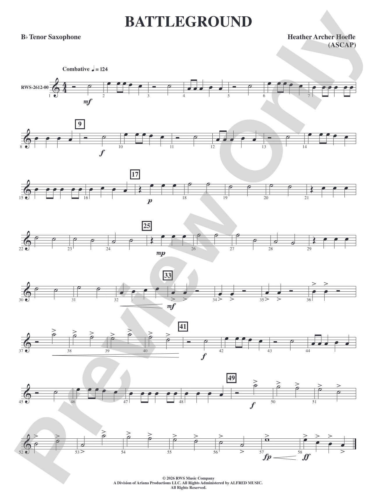 Battleground: B-flat Tenor Saxophone