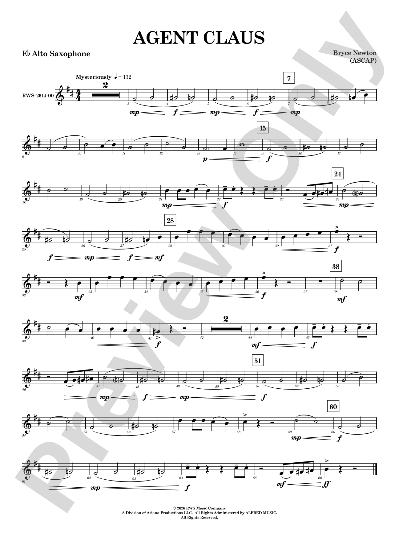 Agent Claus: E-flat Alto Saxophone