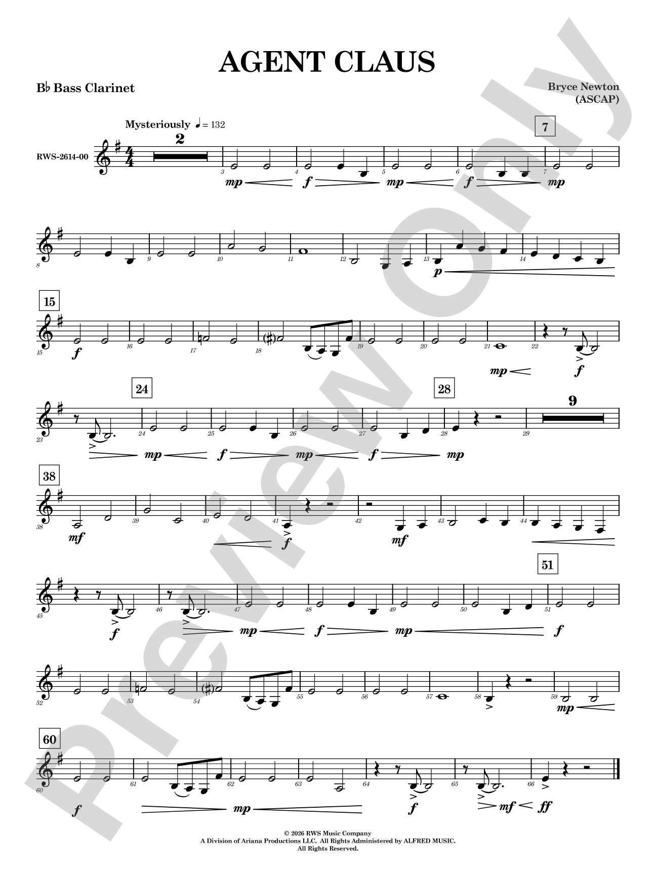Agent Claus: B-flat Bass Clarinet