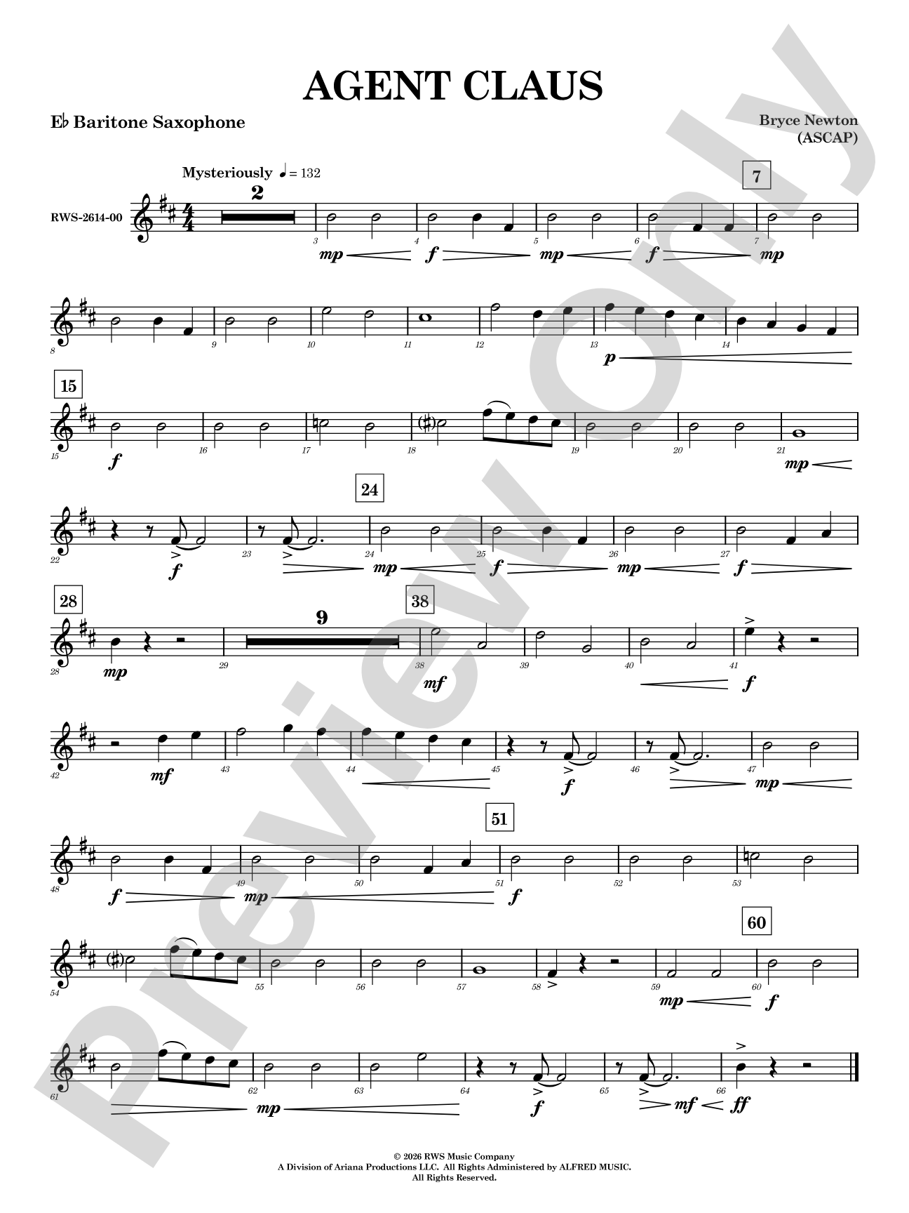 Agent Claus: E-flat Baritone Saxophone