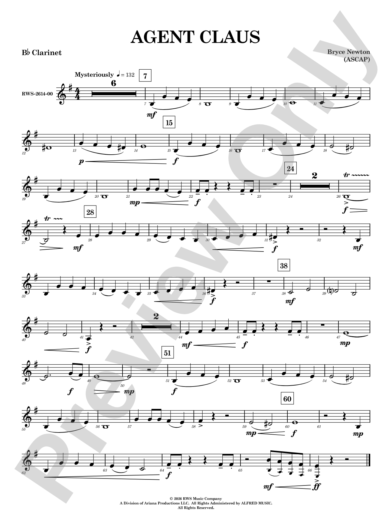 Agent Claus: 1st B-flat Clarinet