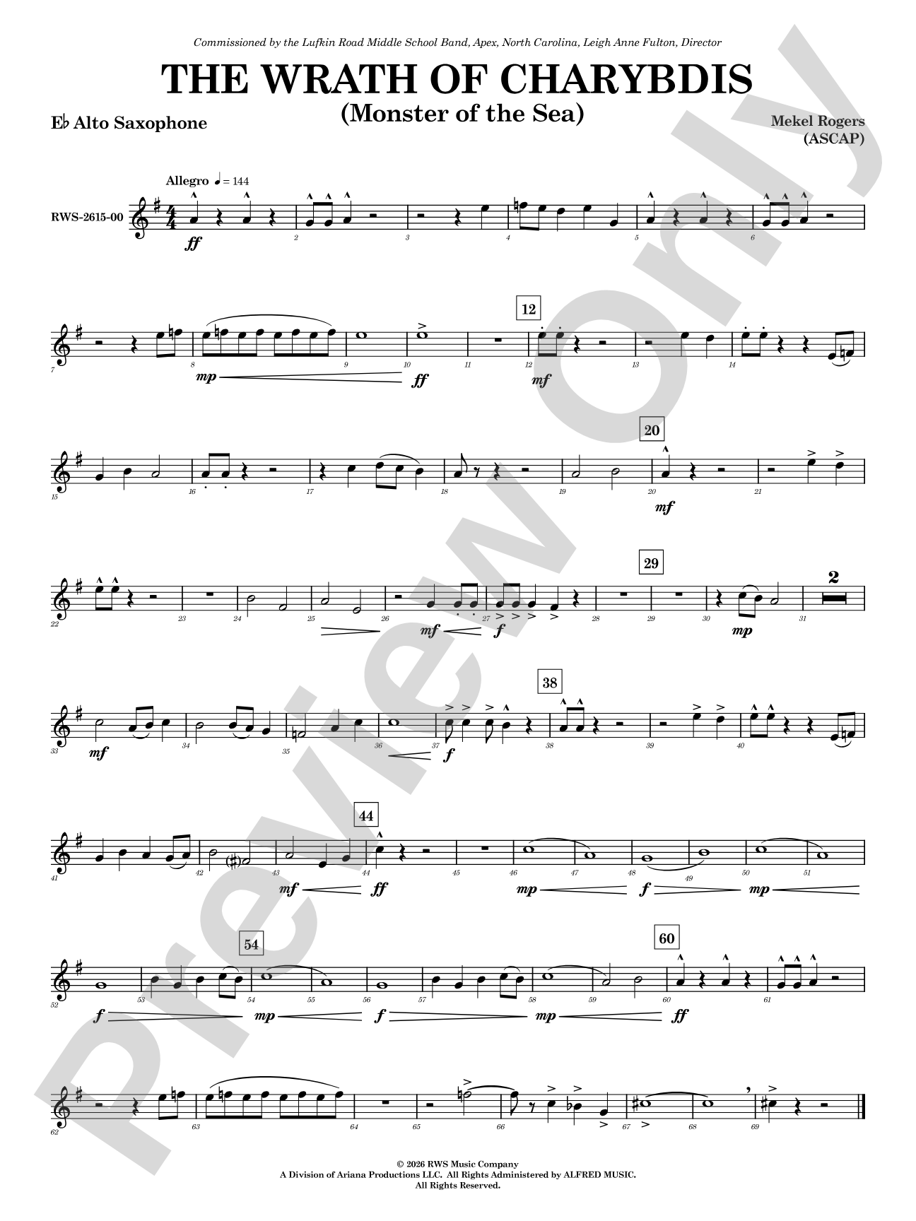 The Wrath of Charybdis: E-flat Alto Saxophone