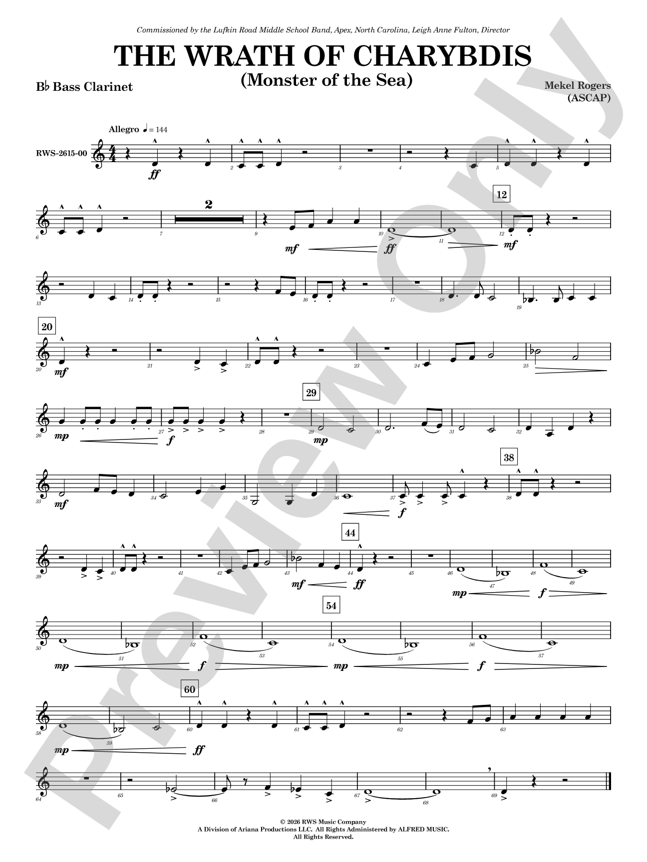 The Wrath of Charybdis: B-flat Bass Clarinet