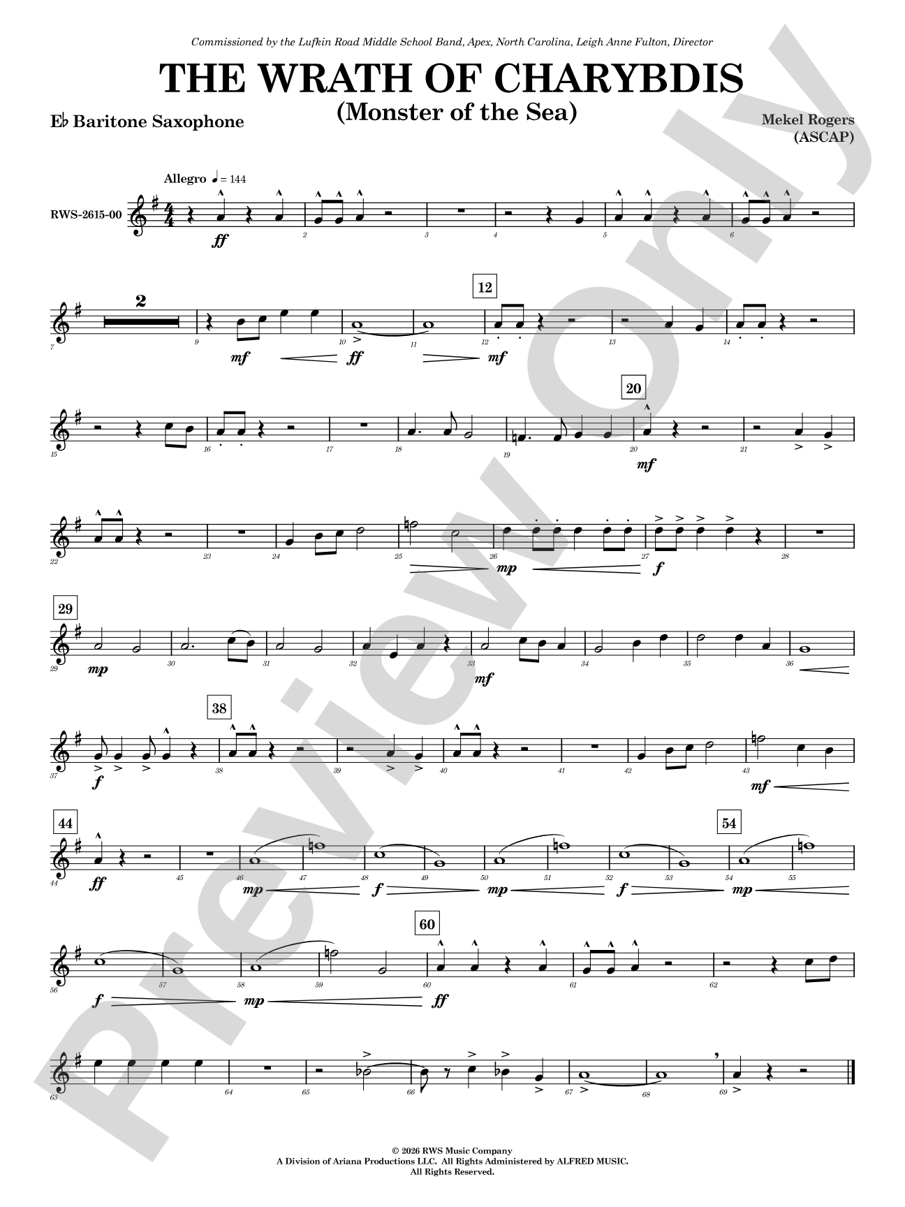 The Wrath of Charybdis: E-flat Baritone Saxophone