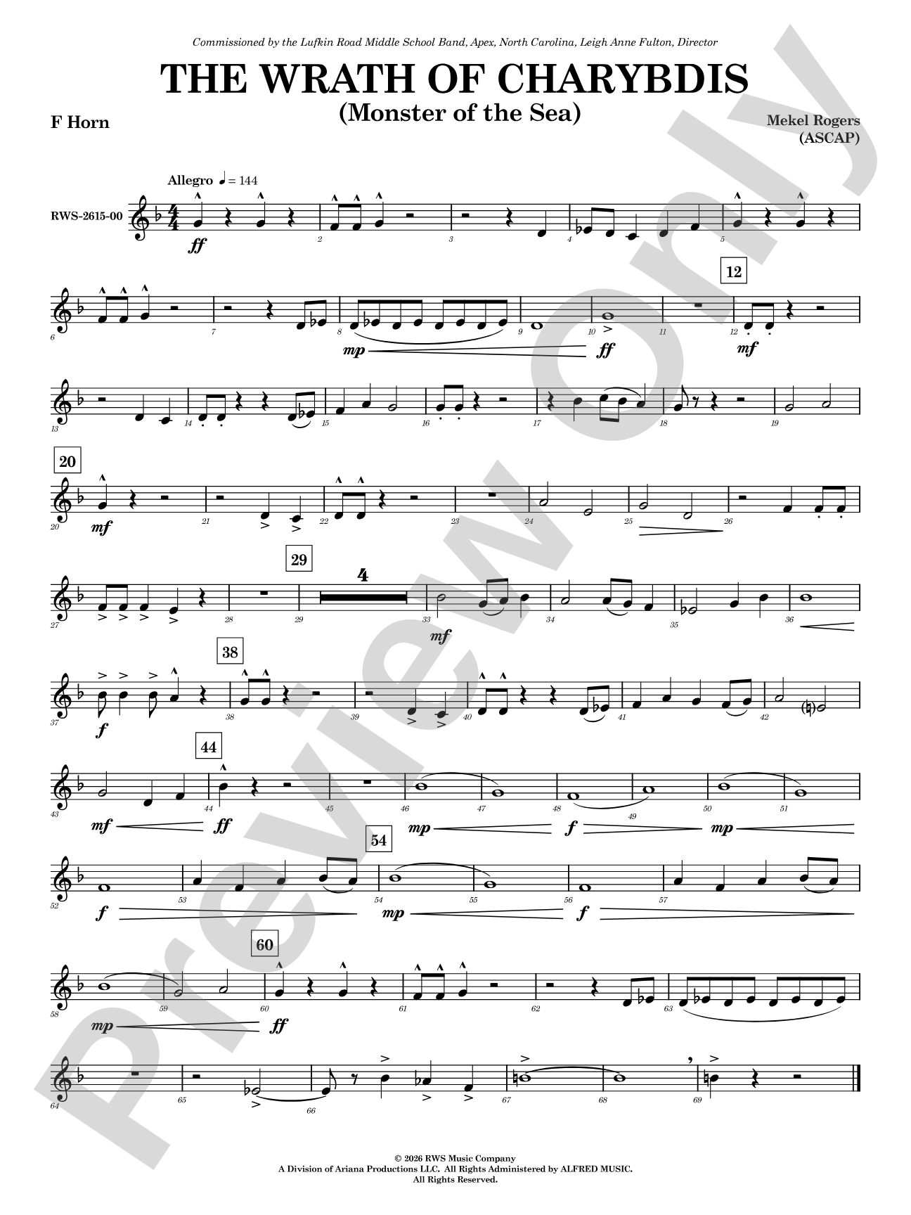 The Wrath of Charybdis: 1st F Horn