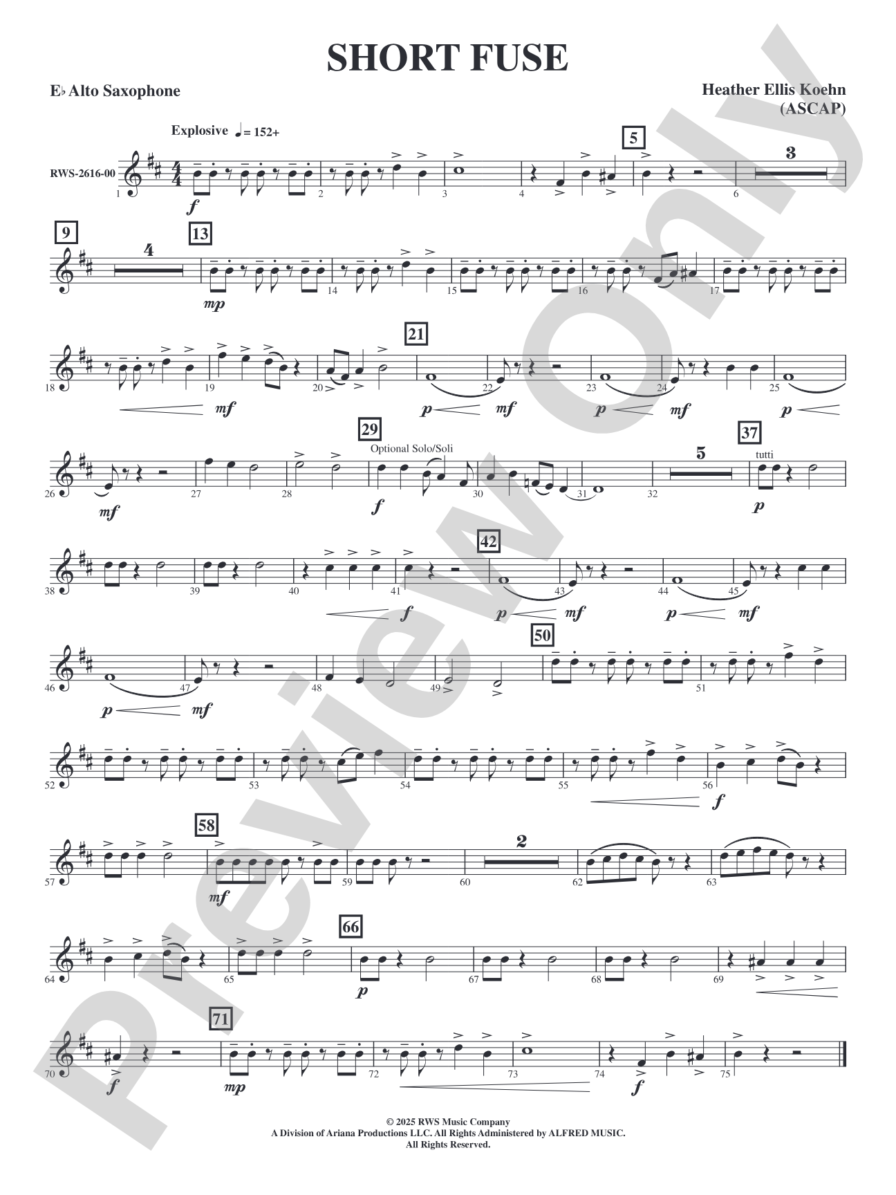 Short Fuse: E-flat Alto Saxophone