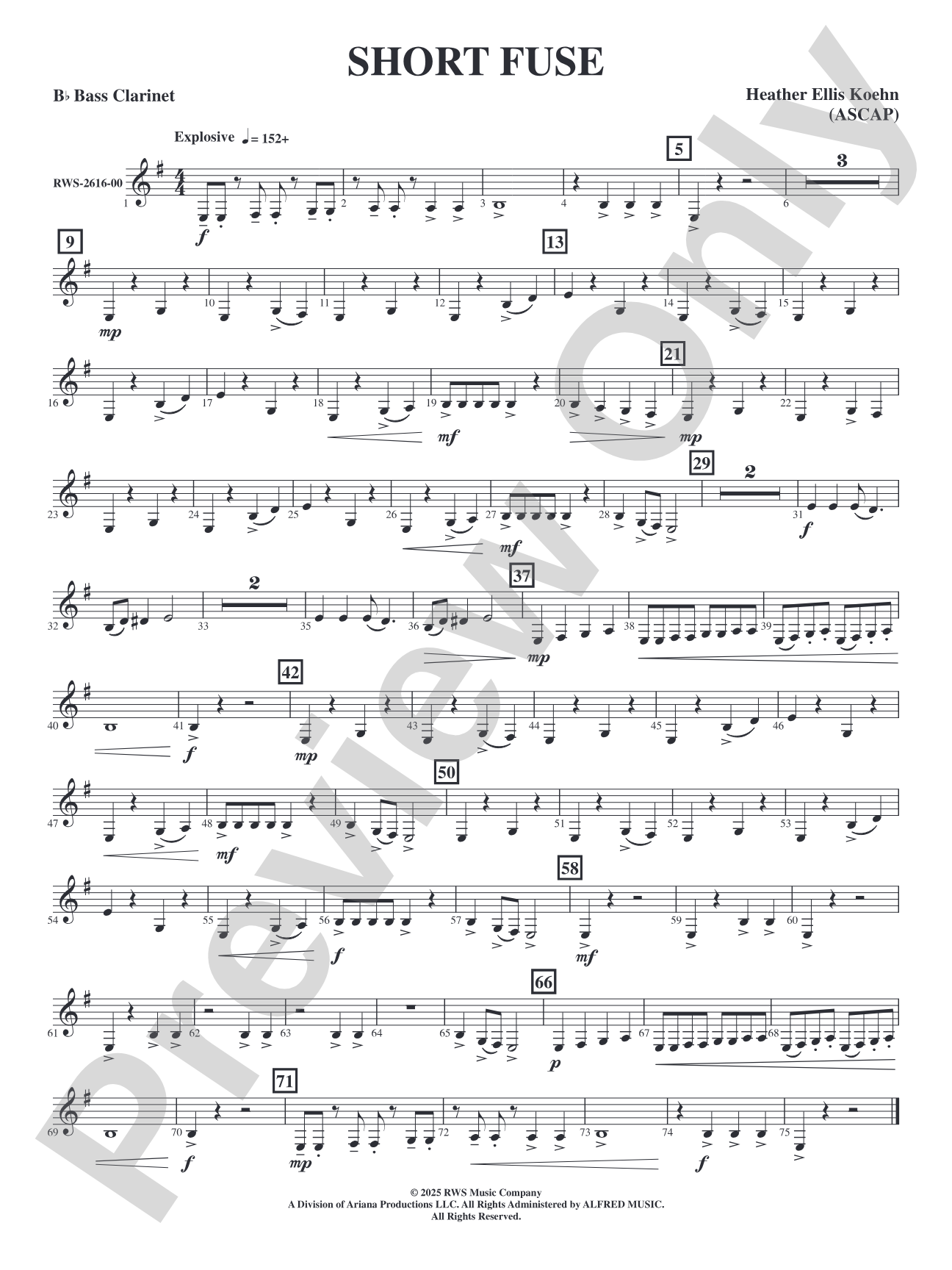 Short Fuse: B-flat Bass Clarinet
