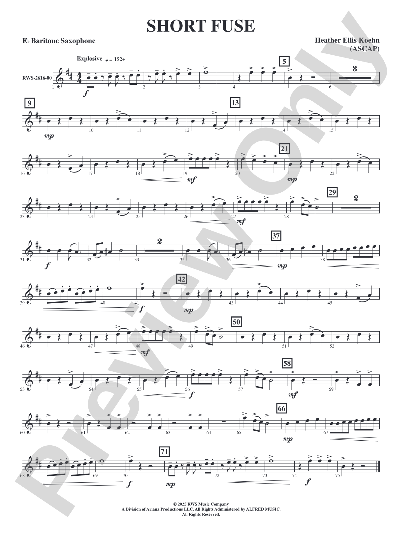 Short Fuse: E-flat Baritone Saxophone