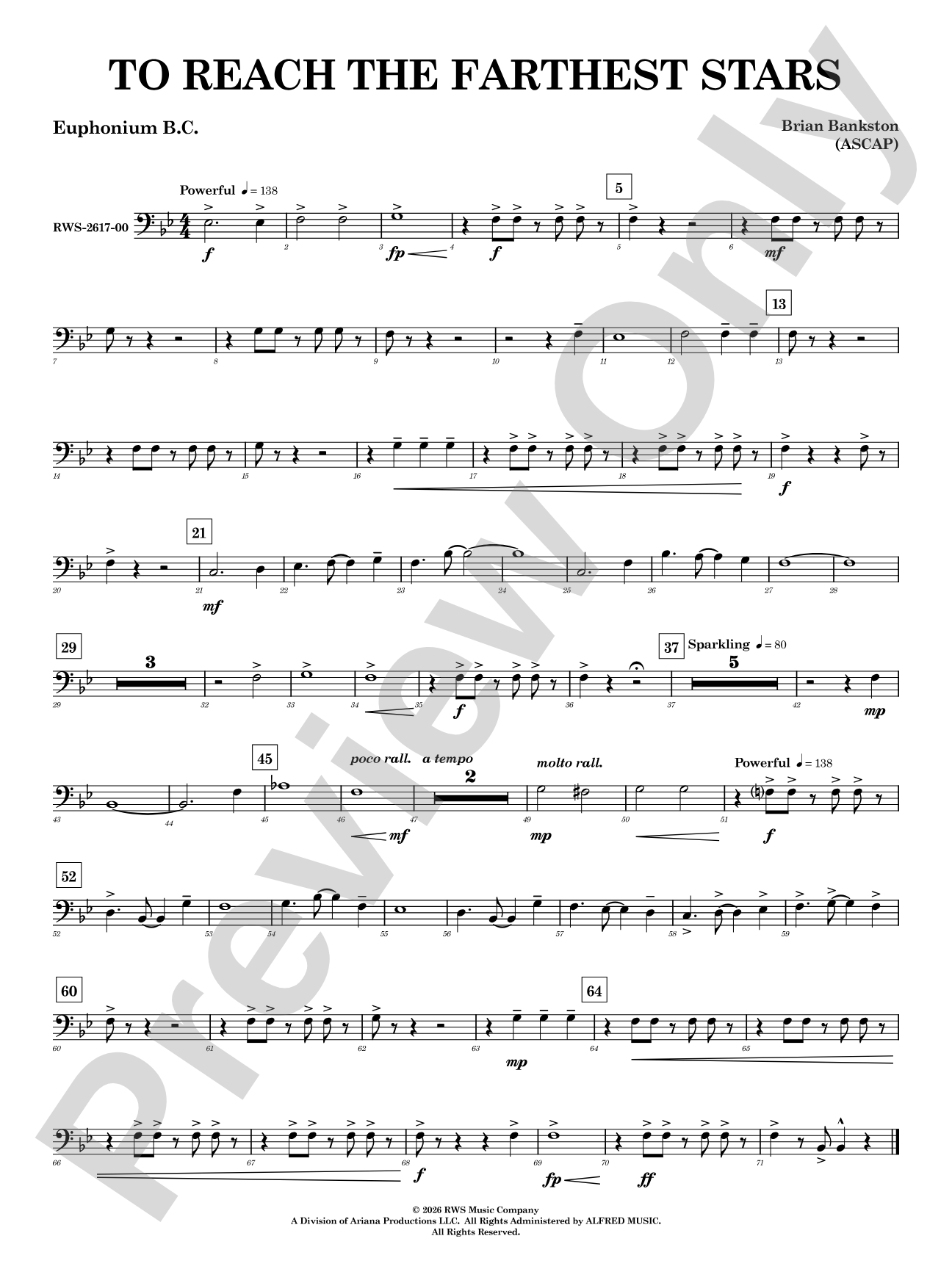 To Reach the Farthest Stars: Baritone B.C.