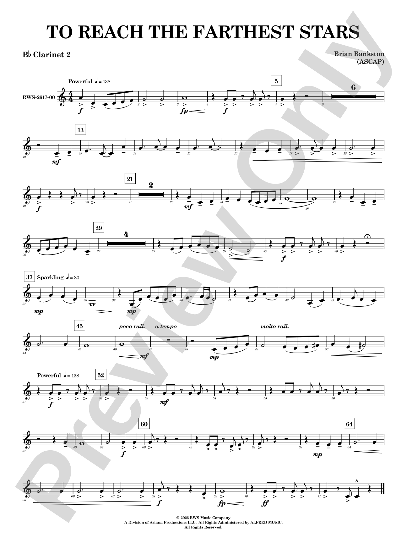 To Reach the Farthest Stars: 2nd B-flat Clarinet