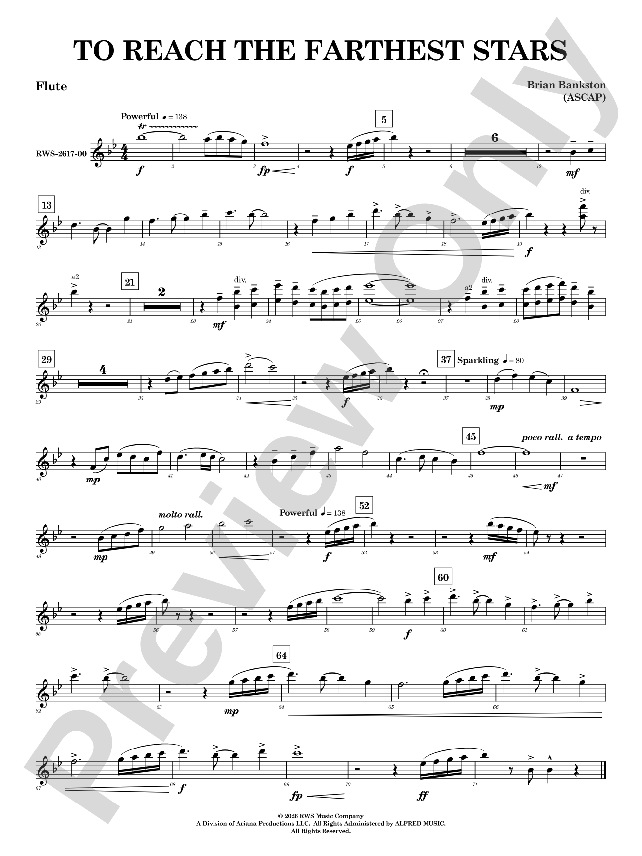 To Reach the Farthest Stars: Flute